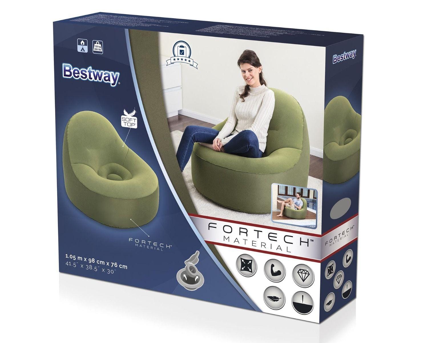 Arredo gonfiabile casa e giardino Poltrona gonfiabile in velluto ToughPod Bestway 4