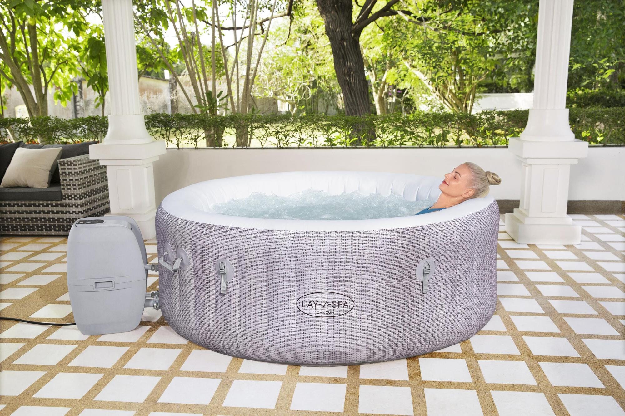 Idromassaggi gonfiabili Lay-Z-Spa Idromassaggio gonfiabile Lay-Z-Spa Cancun AirJet 2-4 persone Bestway 1