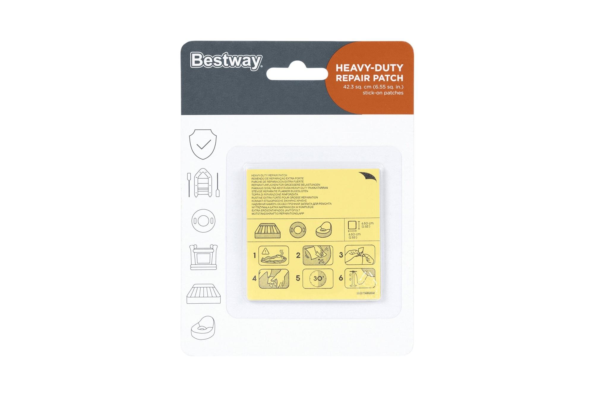 Accessori Piscine e Spa Toppa di riparazione rinforzata da 6,5x6,5 cm Bestway 1