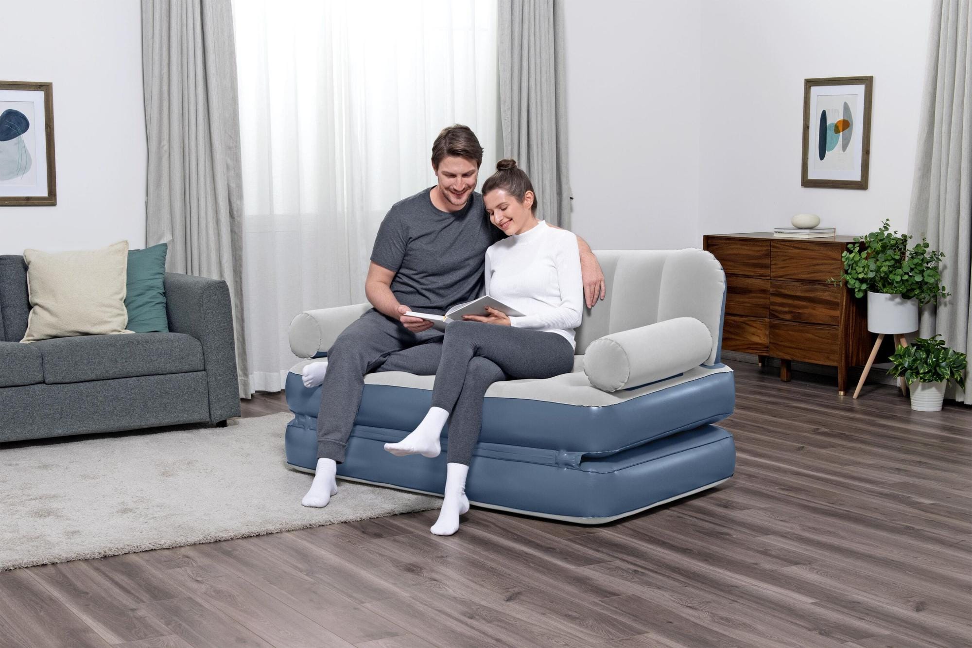 Arredo gonfiabile casa e giardino Divano gonfiabile multifunzione 3-in-1 Bestway 4