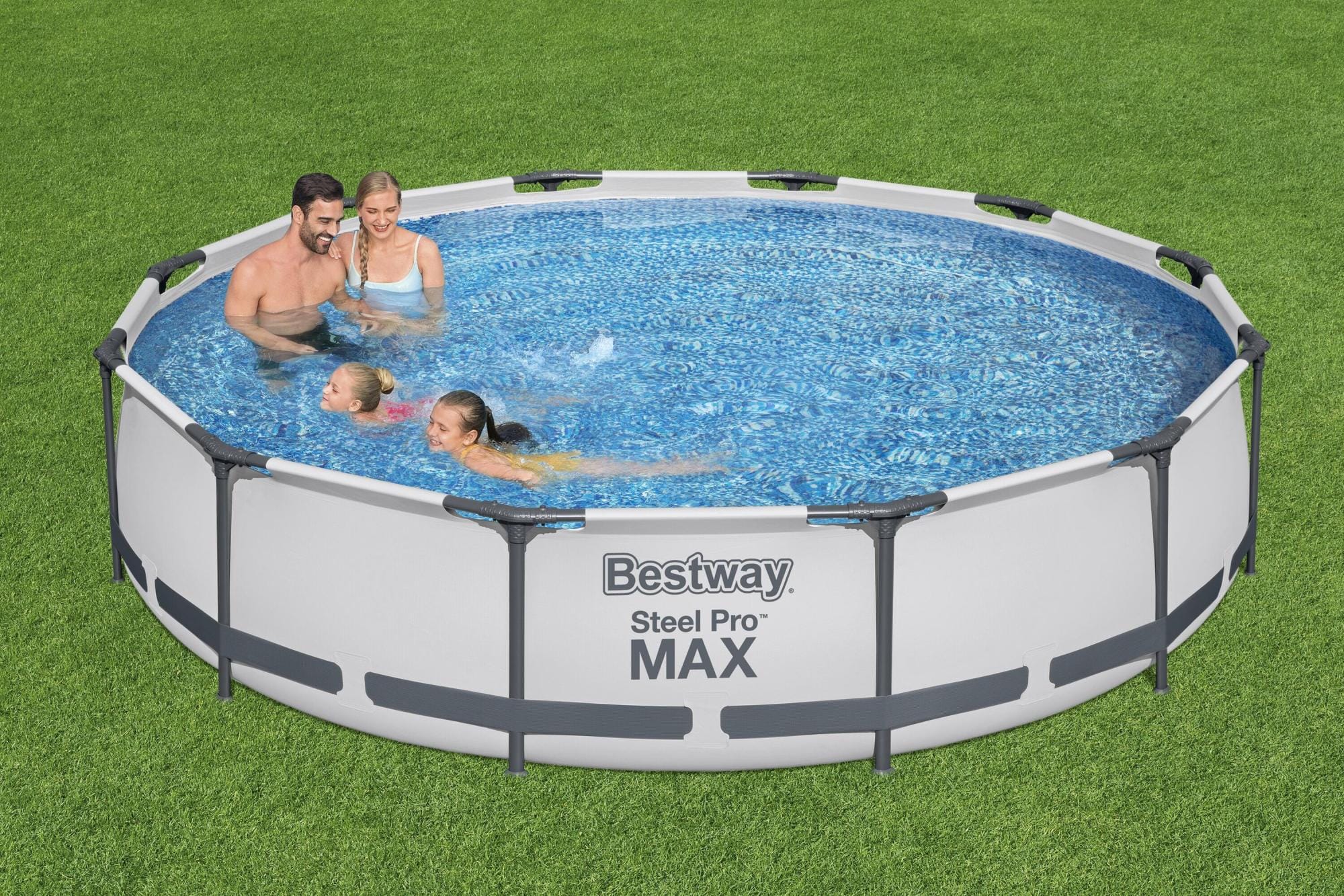 Piscine fuori terra Set piscina da 366x76 cm grigio chiaro Bestway 1
