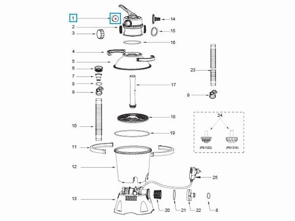 Ricambi Piscine e Spa Manometro per pompa filtro a sabbia Bestway 3