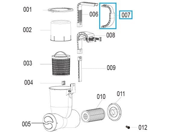 Ricambi Piscine e Spa Braccio per skimmer per pompa filtro Skimatic Bestway 2