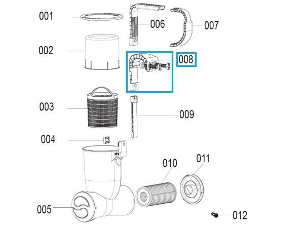 Ricambi Piscine e Spa Gancio a morsetto per pompa filtro Skimatic Bestway 2