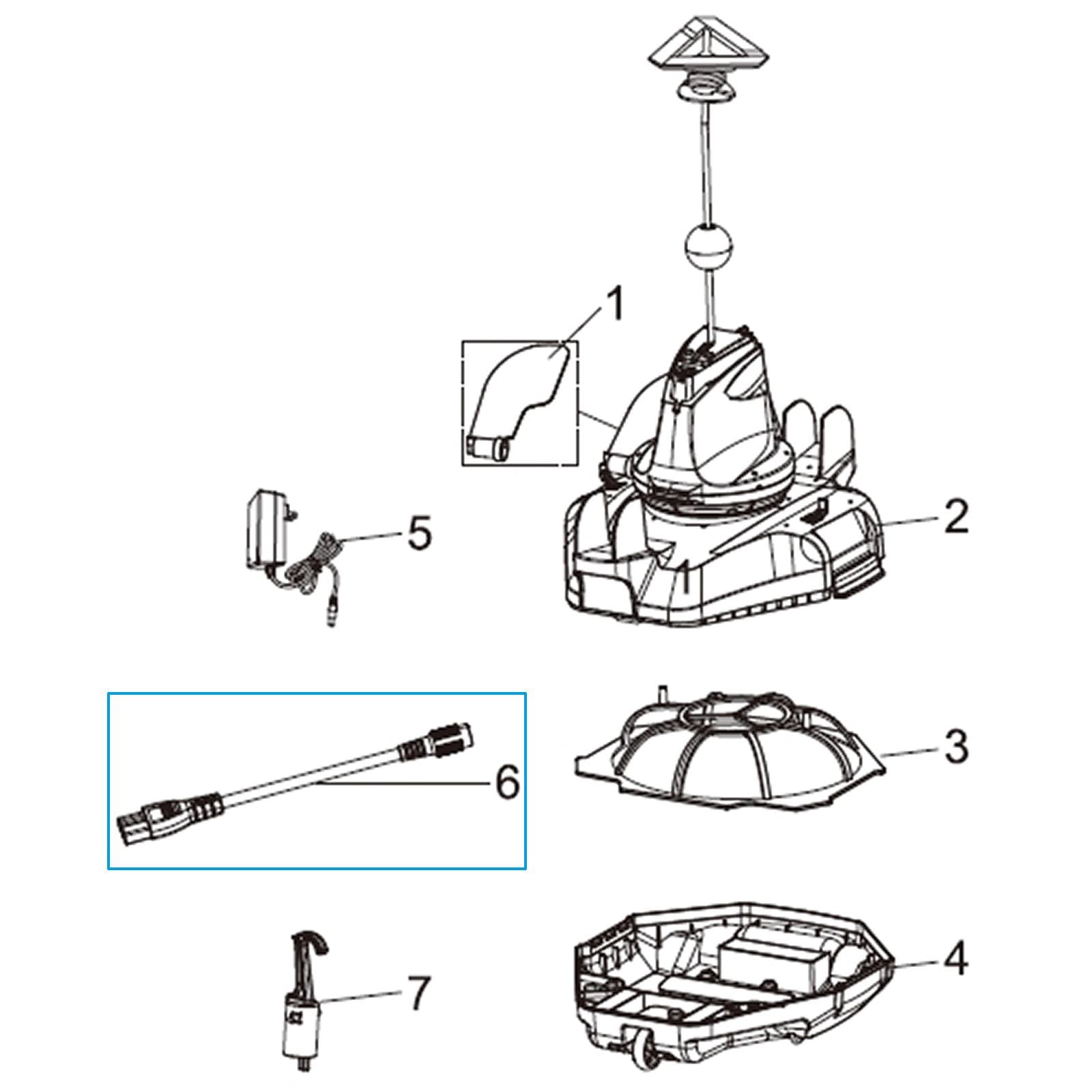 Accessori Piscine e Spa Cavo di alimentazione di ricarica per robot pulitore Aquatronix Bestway 3