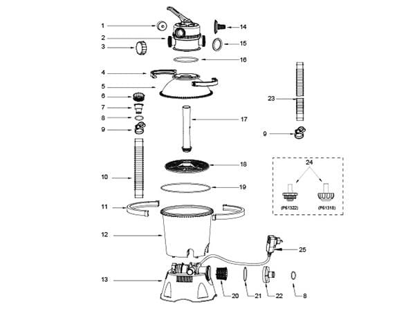 Ricambi Piscine e Spa Prefiltro per filtri a sabbia Bestway 5