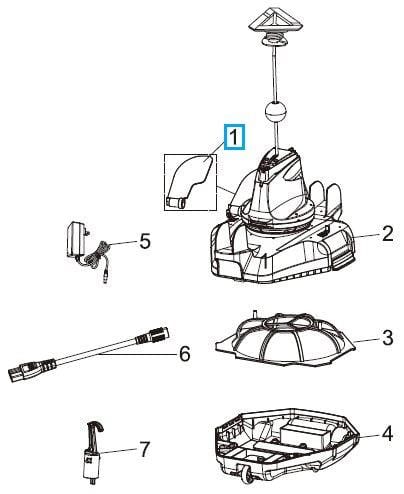 Accessori Piscine e Spa Aletta laterale per robot pulitore Aquaglide Bestway 3