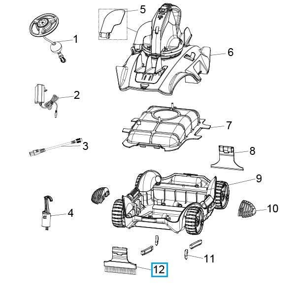 Accessori Piscine e Spa Spazzola per robot pulitori Aquatronix e Aquarover Bestway 2