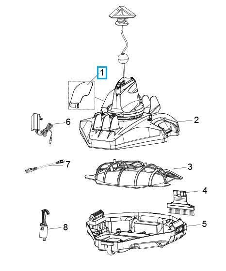 Accessori Piscine e Spa Aletta laterale per robot pulitore Aquarover Bestway 3