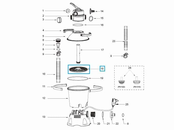 Ricambi Piscine e Spa Griglia per filtro a sabbia da 3.028 l/h Bestway 2