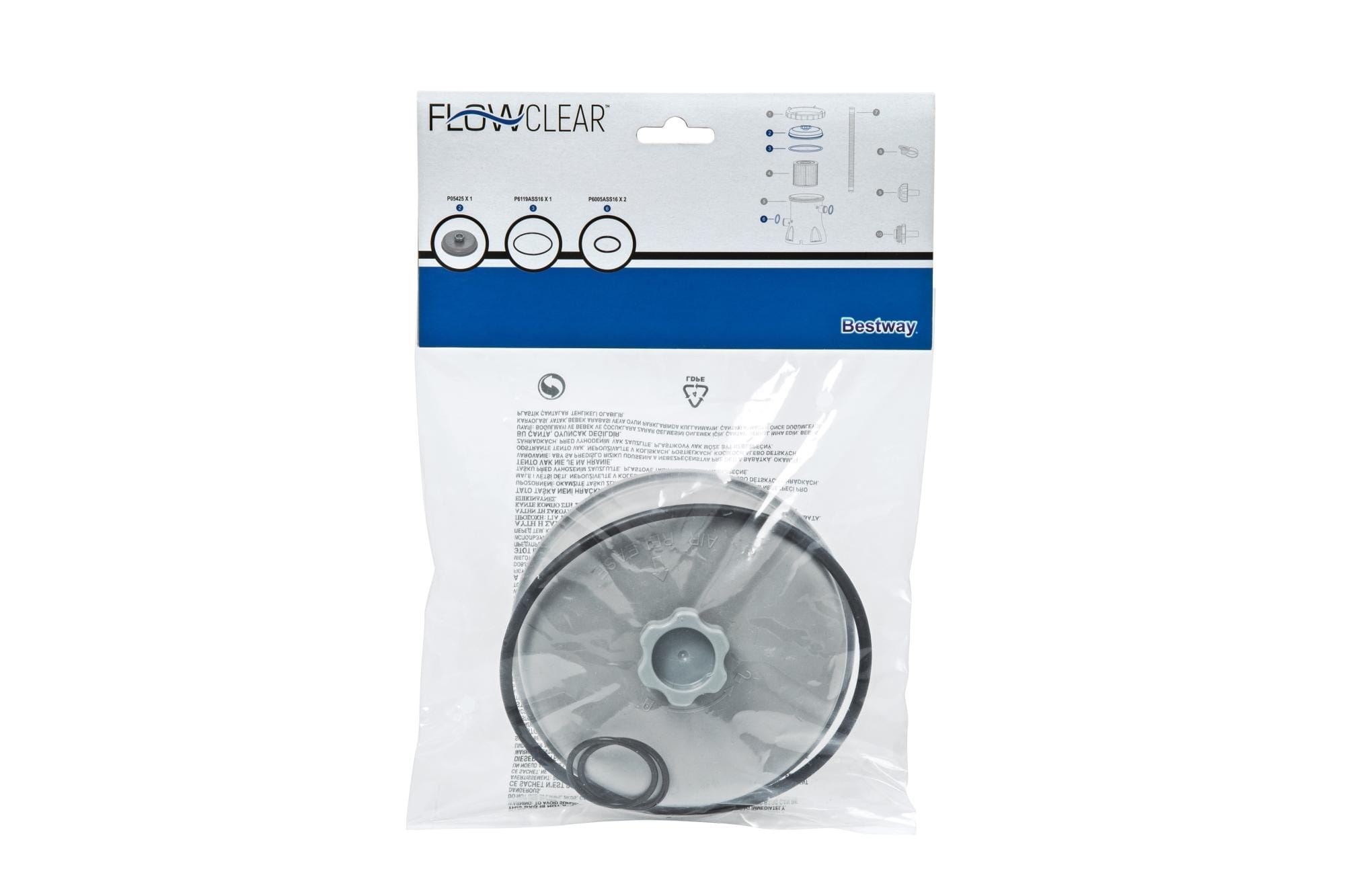 Ricambi Piscine e Spa Kit guarnizioni e coperture per pompe filtro da 2006/3028/3785 e 5678 l/h Bestway 1