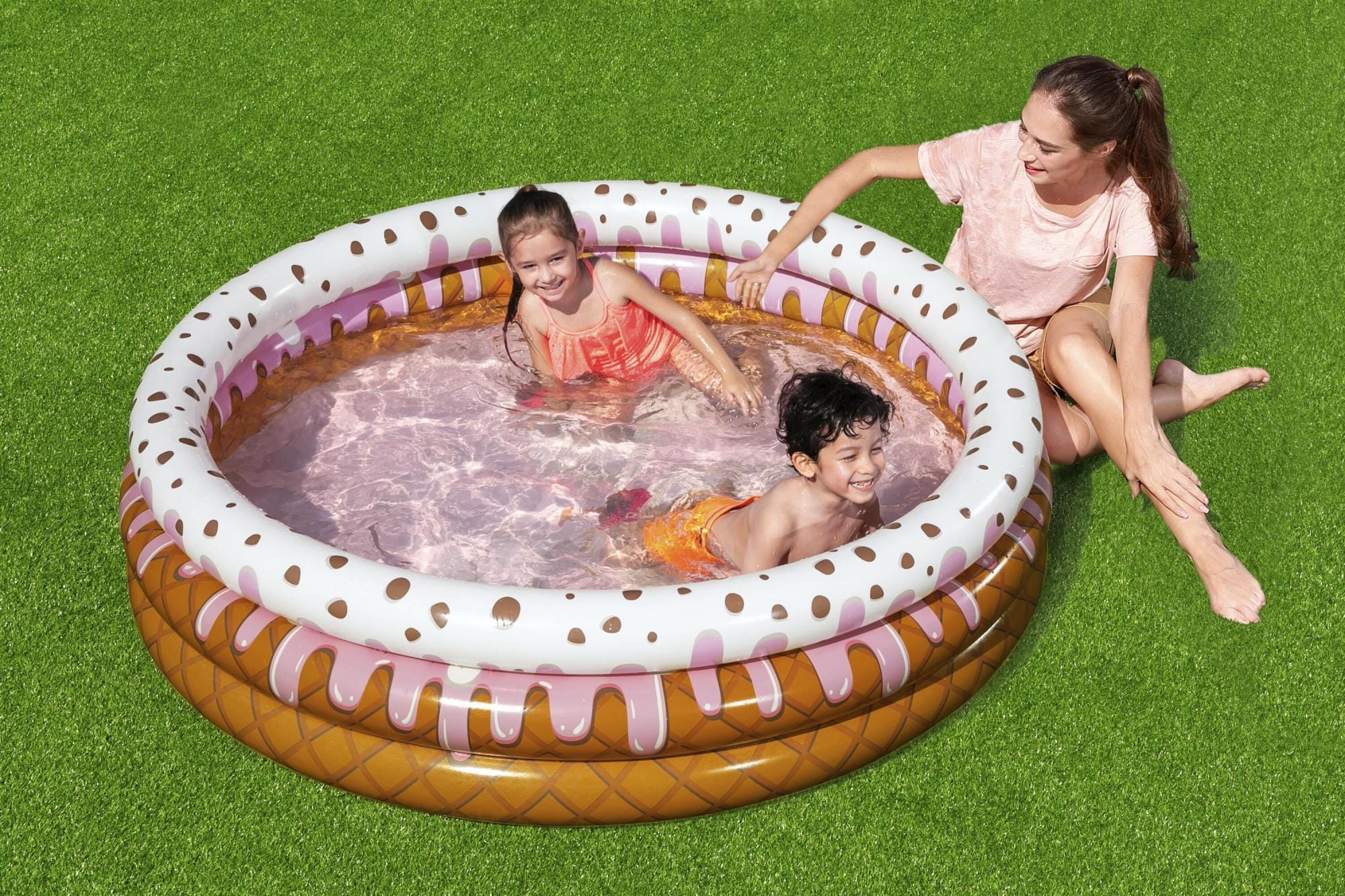 Giochi gonfiabili per bambini Piscinetta gonfiabile Sundae Funday da 160x 38 cm Bestway 3