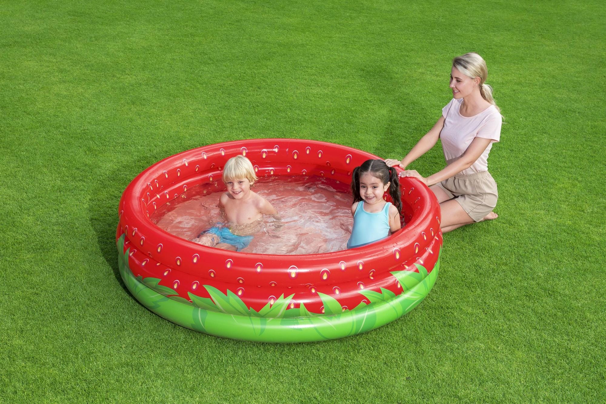 Giochi gonfiabili per bambini Piscinetta gonfiabile Fragola da 160x 38 cm Bestway 3