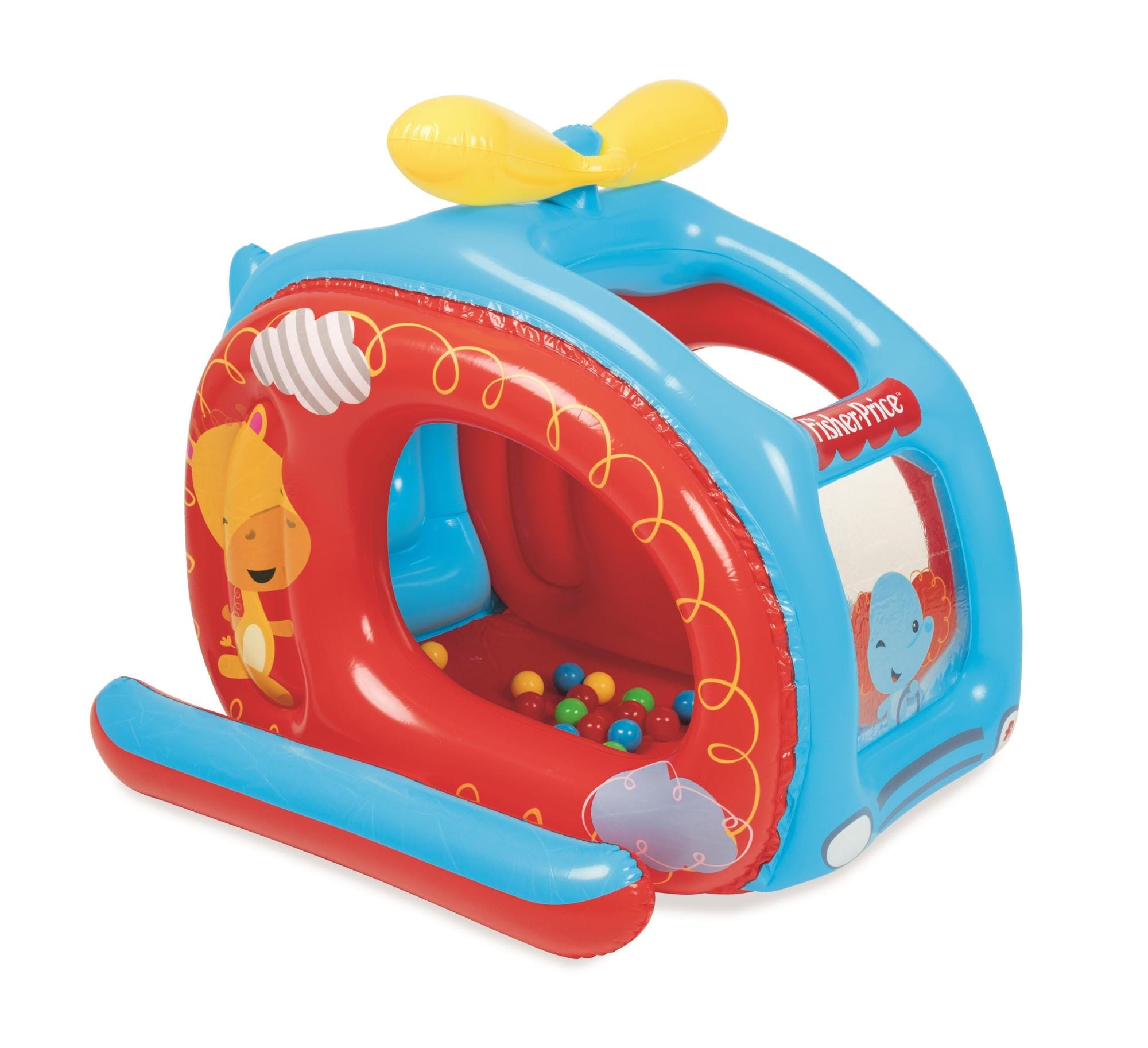 Giochi gonfiabili per bambini Playcenter gonfiabile Elicottero Fisher-Price con palline Bestway 6