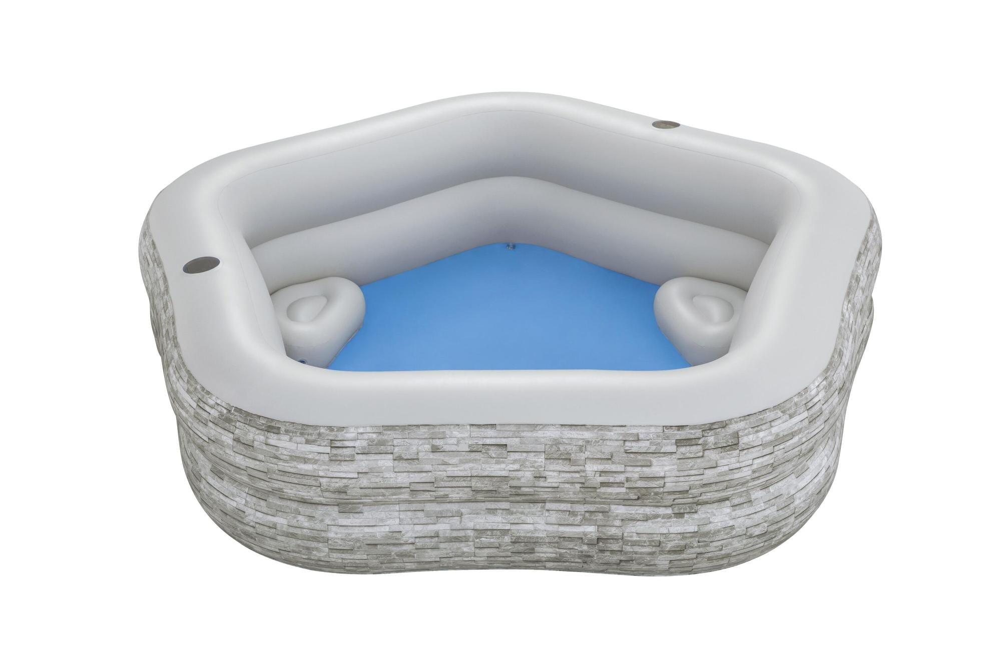 Giochi gonfiabili per bambini Piscina gonfiabile TruPrint effetto pietra da 213x206x53 cm Bestway 1