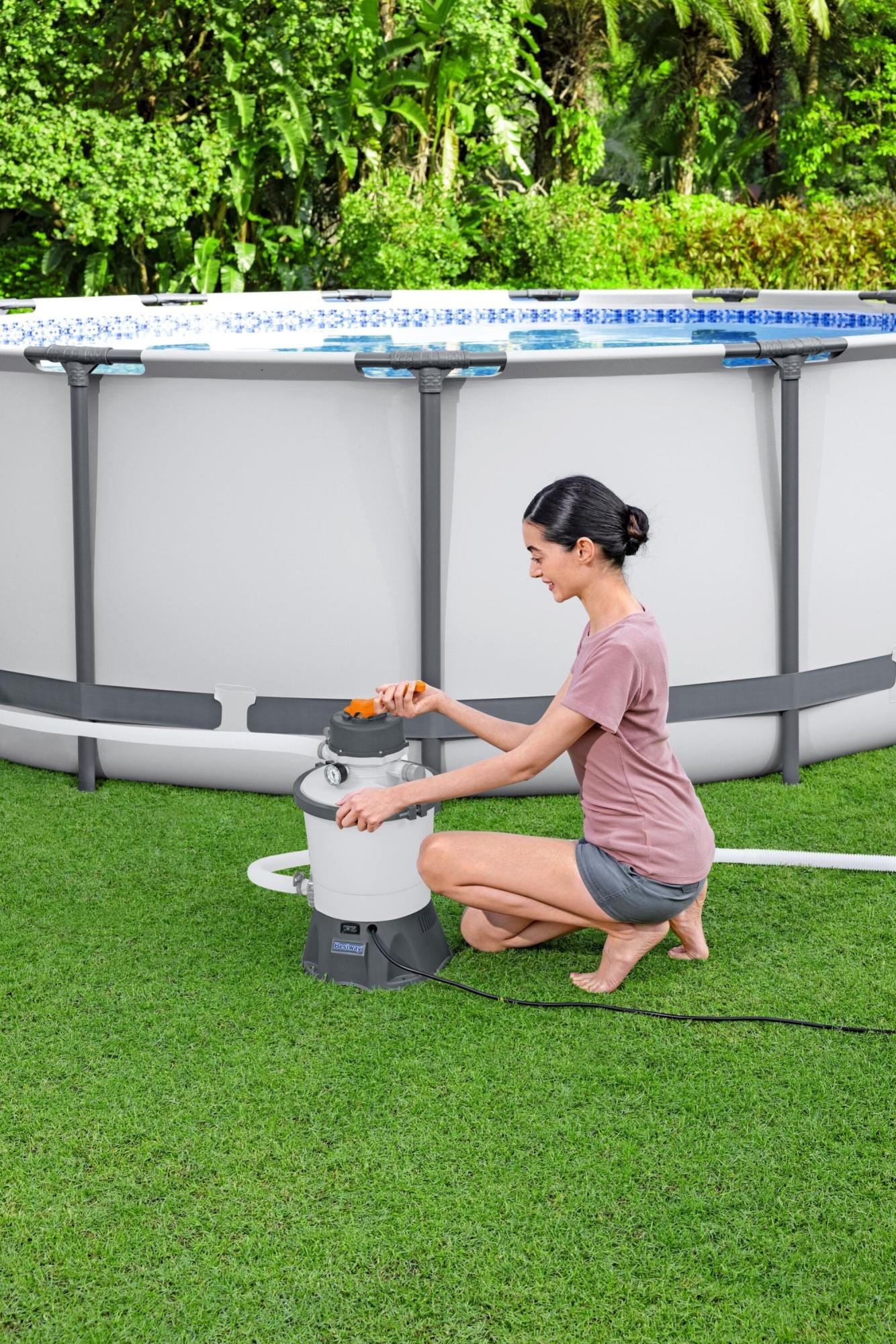 Accessori Piscine e Spa Pompa filtro a sabbia da 3.028 L/H Bestway 2