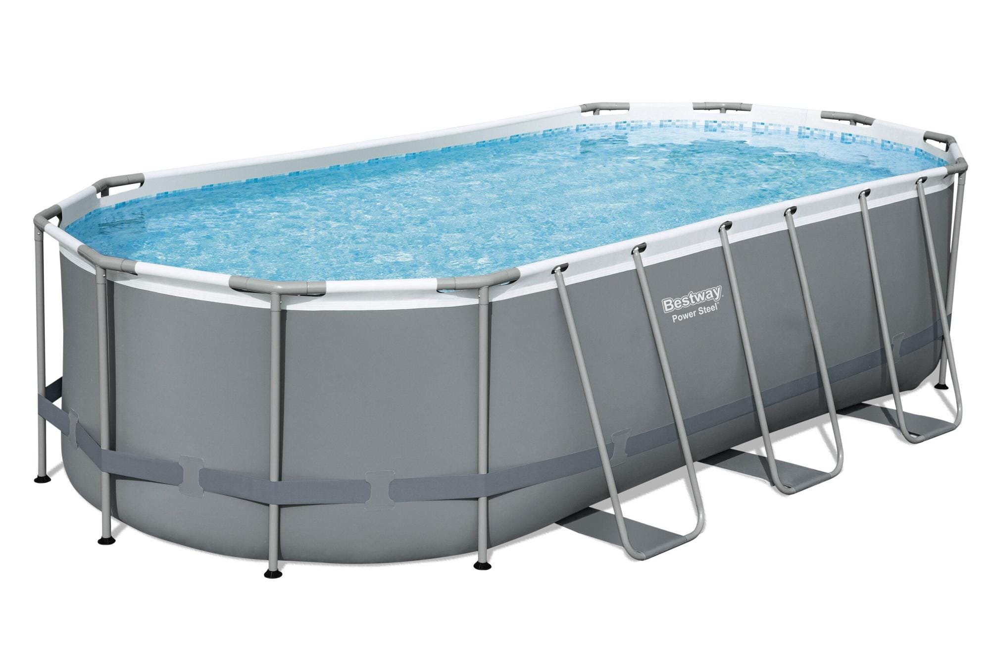 Piscine fuori terra Piscina base struttura e liner ovale Power Steel da 549x274x122 cm Bestway 1