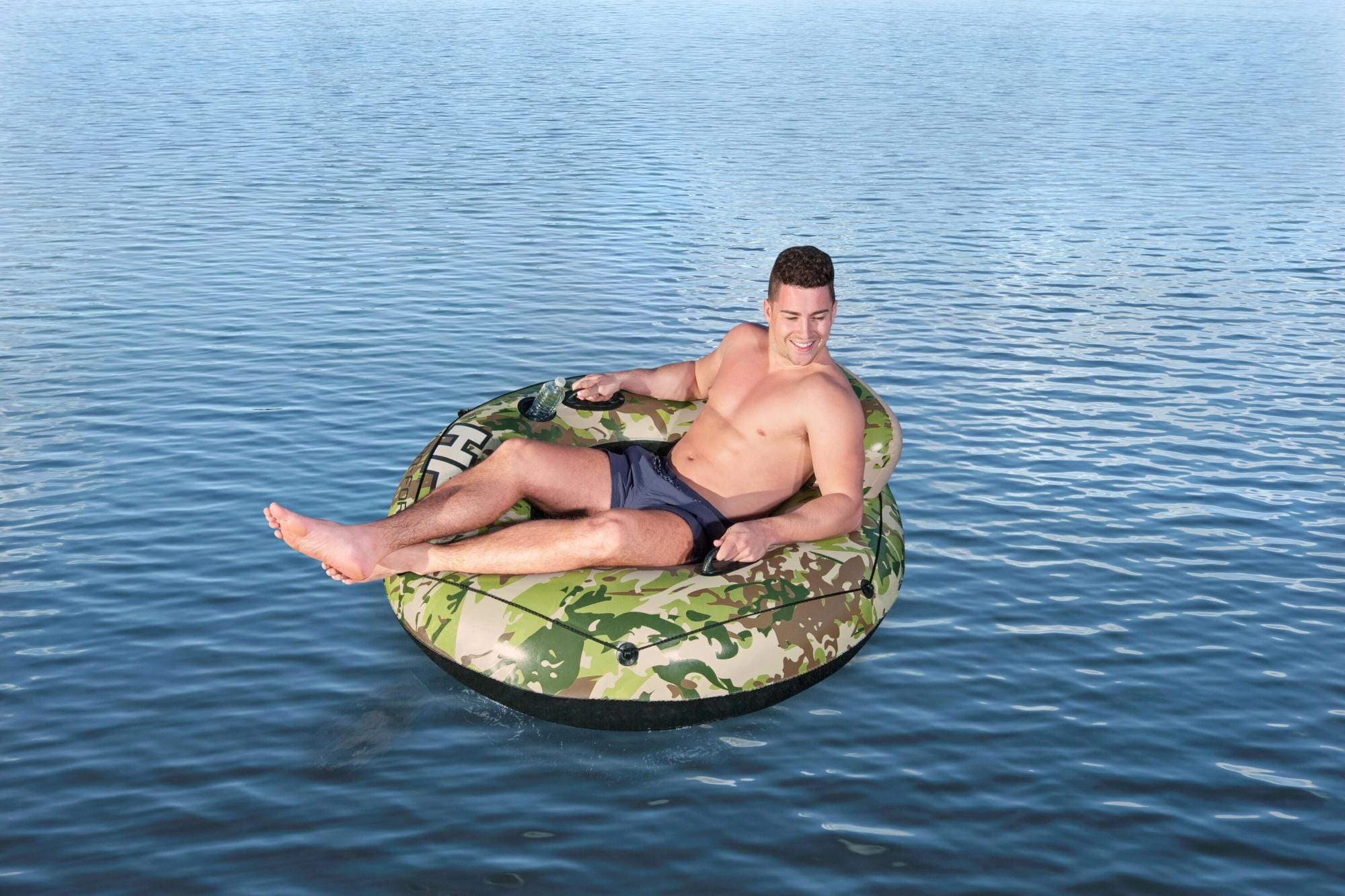 Gonfiabili mare per adulti Ciambella gonfiabile con schienale Camo Bestway 6