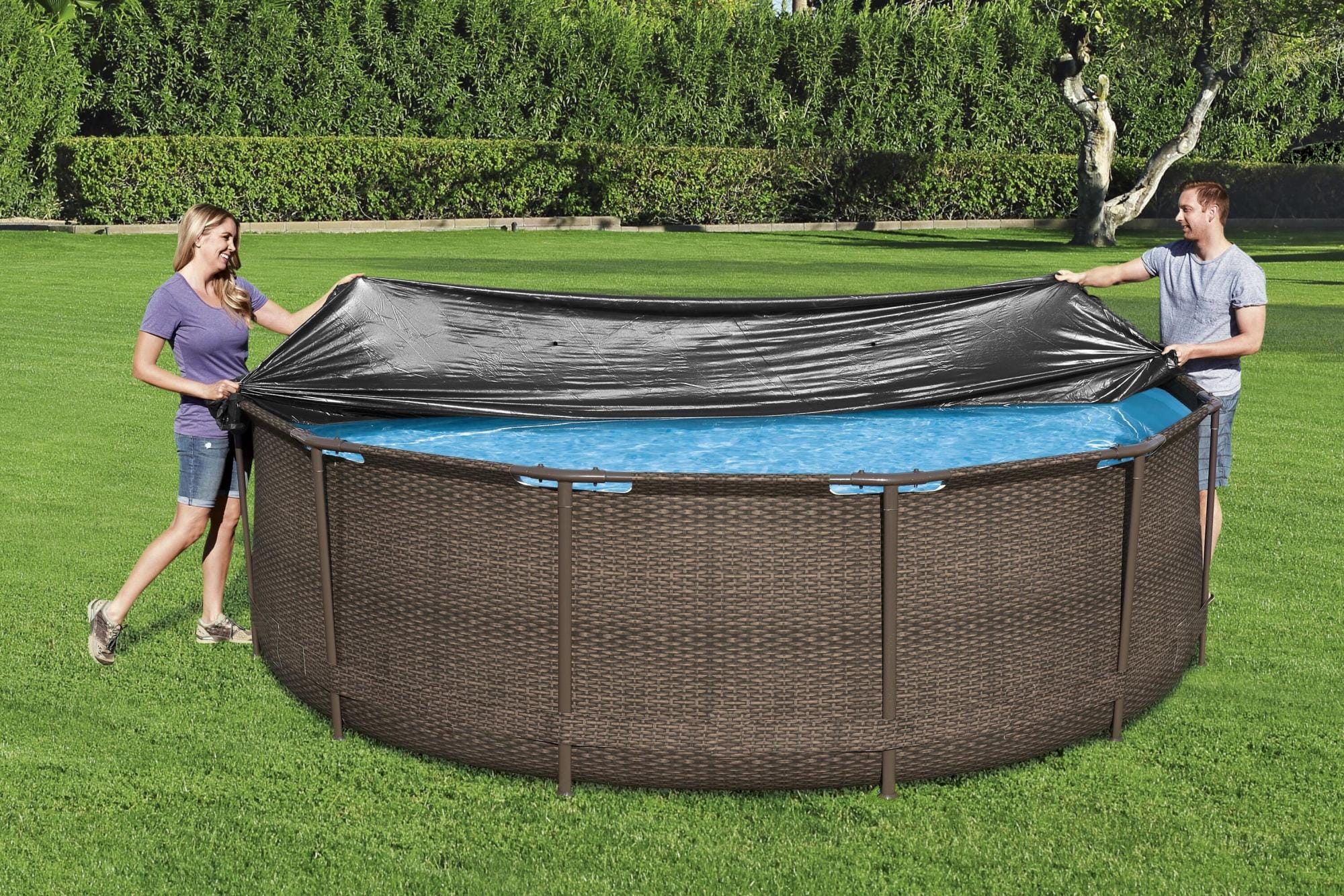 Coperture e Tappetini Copertura per piscina rotonda da 366 cm Bestway 1