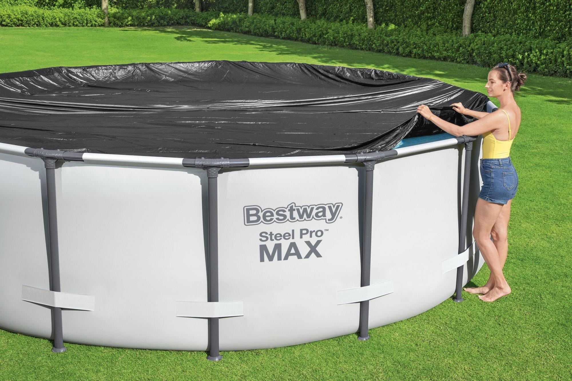 Coperture e Tappetini Copertura per piscina rotonda da 305 cm Bestway 1