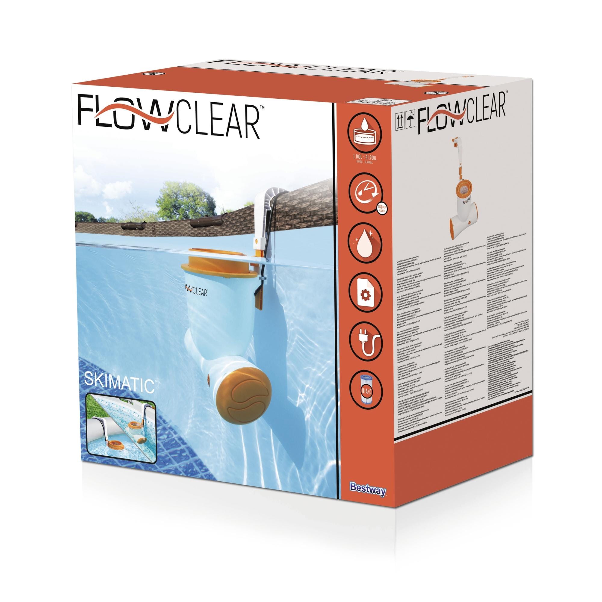 Pompe di filtraggio e Cartucce Pompa filtro Skimatic a cartuccia Tipo III da 3.974 L/H Bestway 7