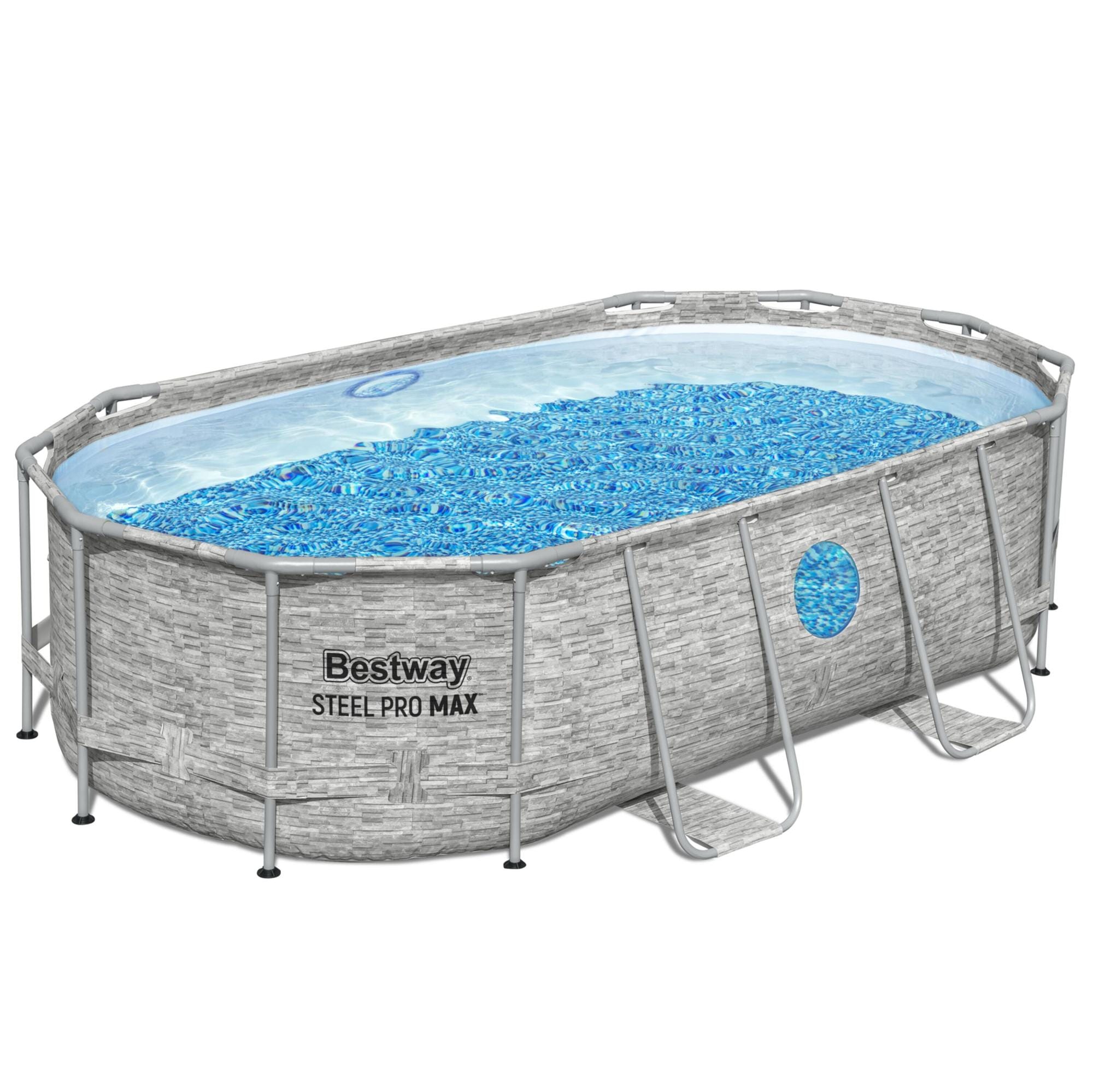 Piscine fuori terra Piscina base struttura e liner ovale da 427x250x100 cm Bestway 1