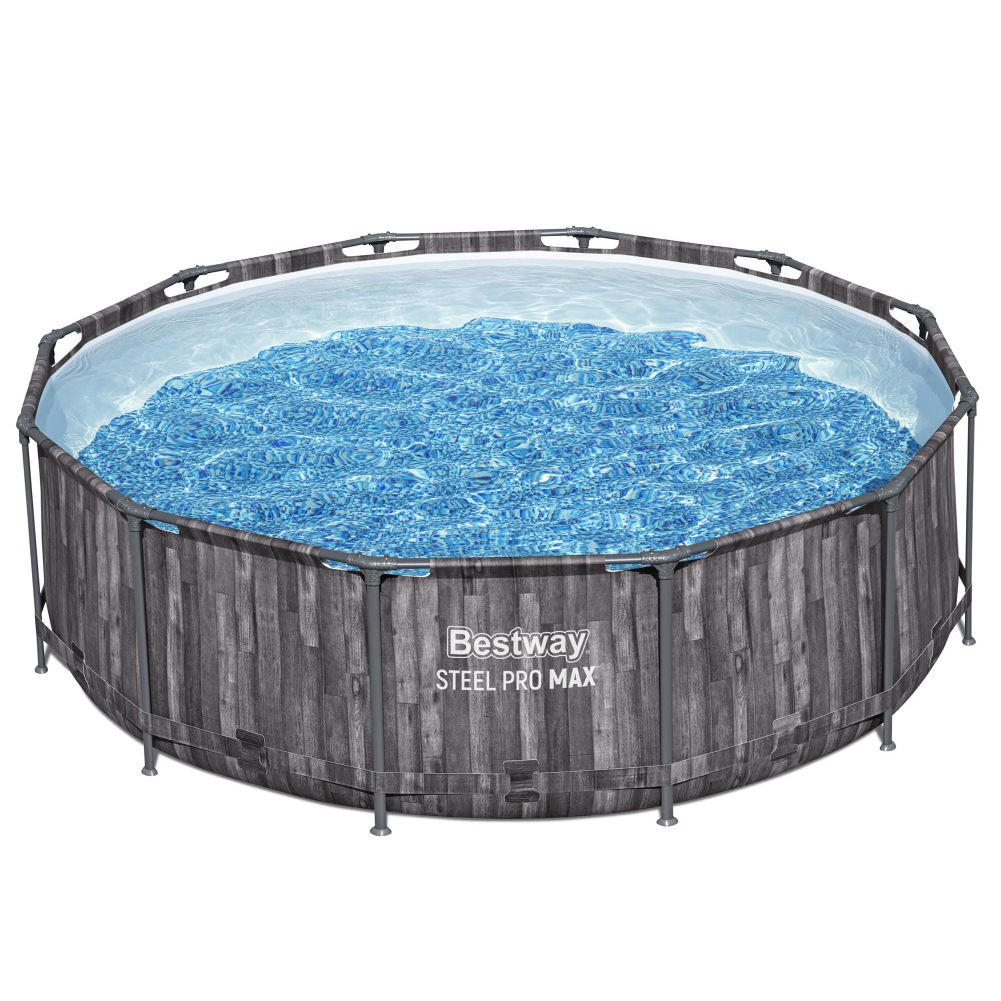 Piscine fuori terra Piscina base struttura e liner Steel Pro MAX - 366x100 cm legno Bestway 1