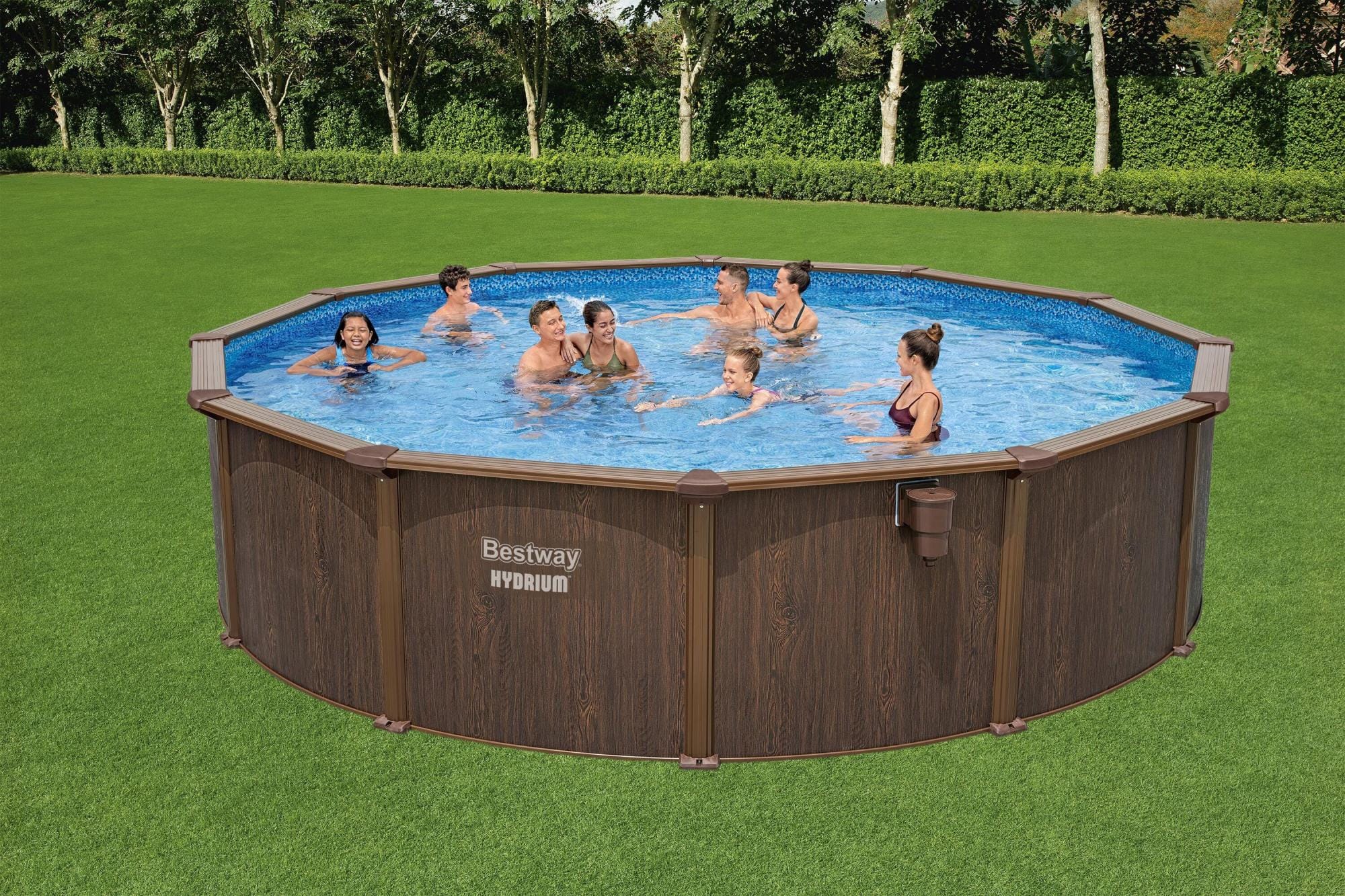 Piscine fuori terra Set piscina Hydrium effetto legno da 550x130 cm Bestway 1