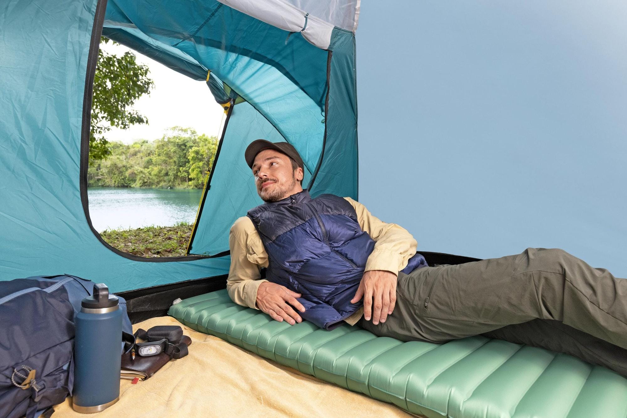 Materassi gonfiabili Materassino singolo da campeggio AdventuRest da 188x58,5x7,5 cm Bestway 1