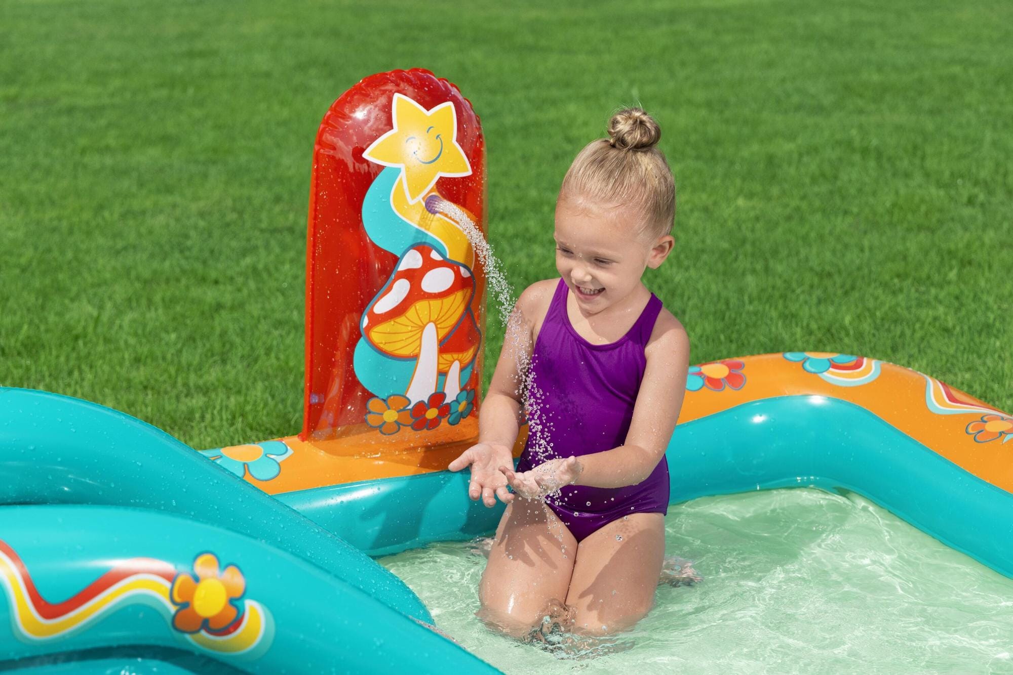 Giochi gonfiabili per bambini Playcenter gonfiabile Retro Groove per bambini Bestway 4