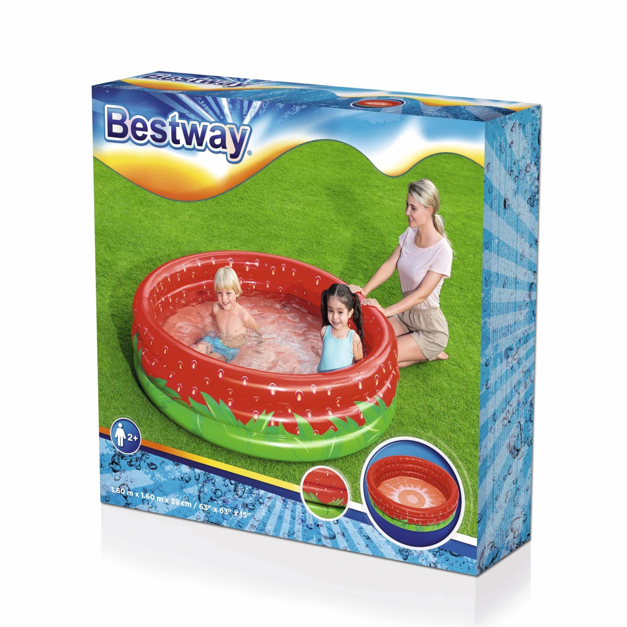 Giochi gonfiabili per bambini Piscinetta gonfiabile Fragola da 160x 38 cm Bestway 7