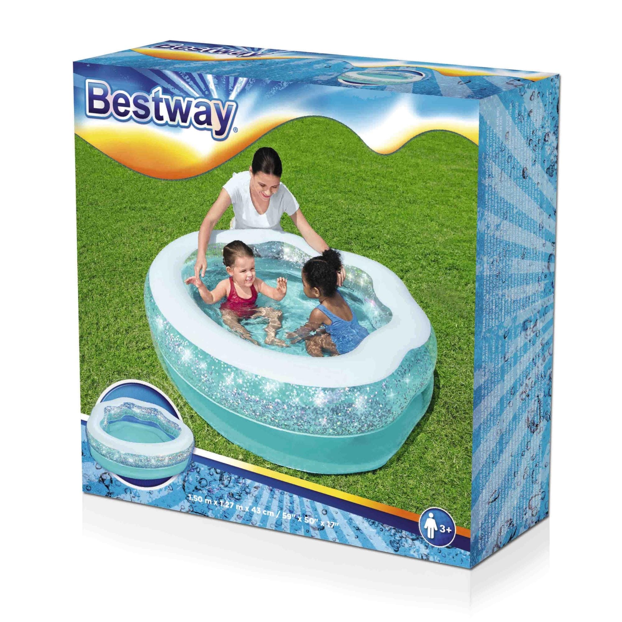 Giochi gonfiabili per bambini Piscinetta gonfiabile Sparkle Shell da 150x127x43 cm Bestway 7