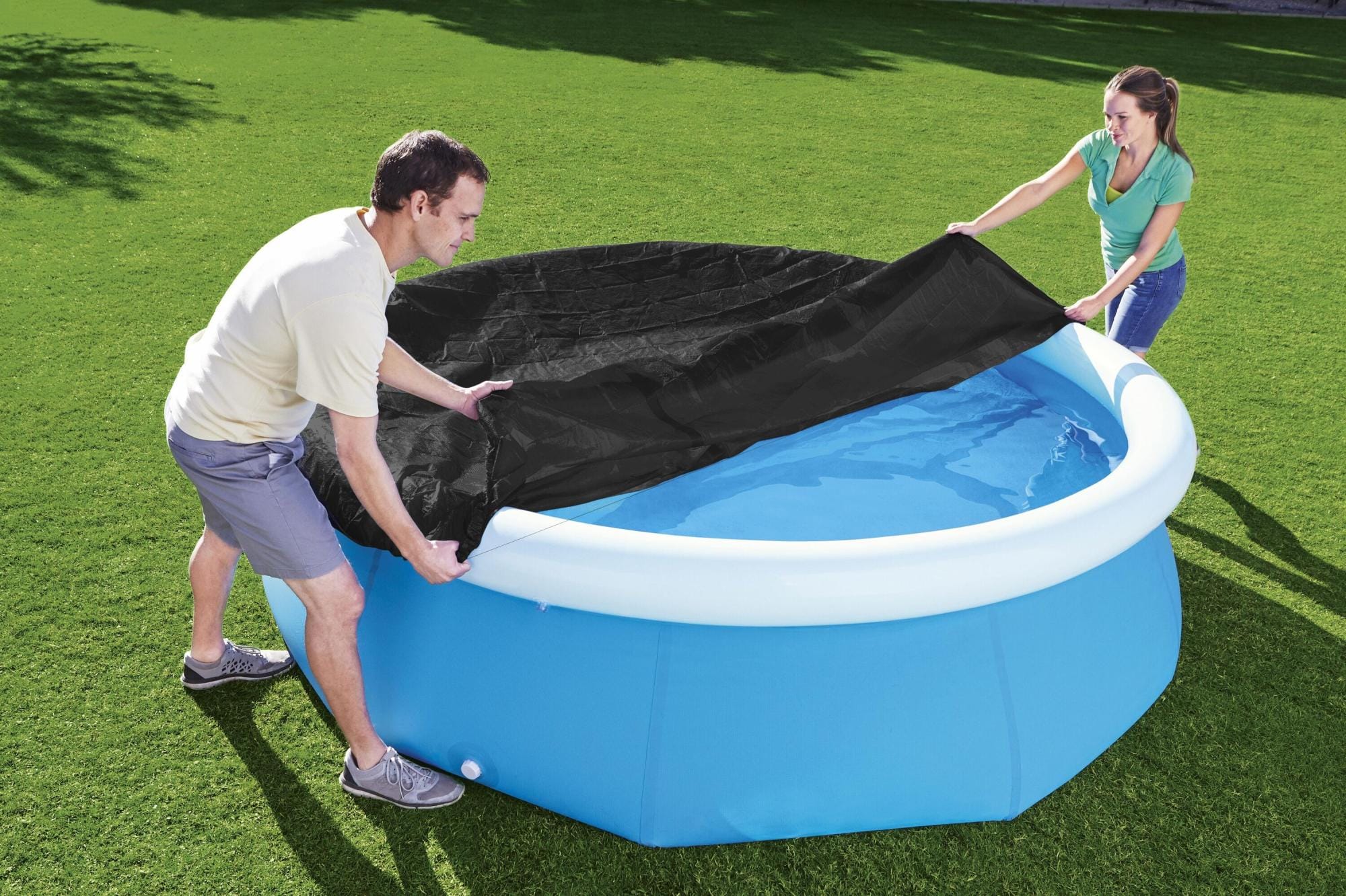 Coperture e Tappetini Copertura per piscina rotonda da 244 cm Bestway 1