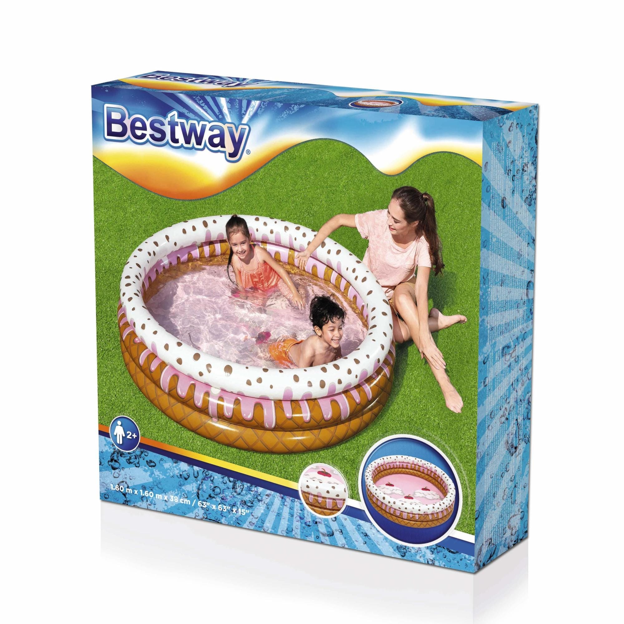 Giochi gonfiabili per bambini Piscinetta gonfiabile Sundae Funday da 160x 38 cm Bestway 7
