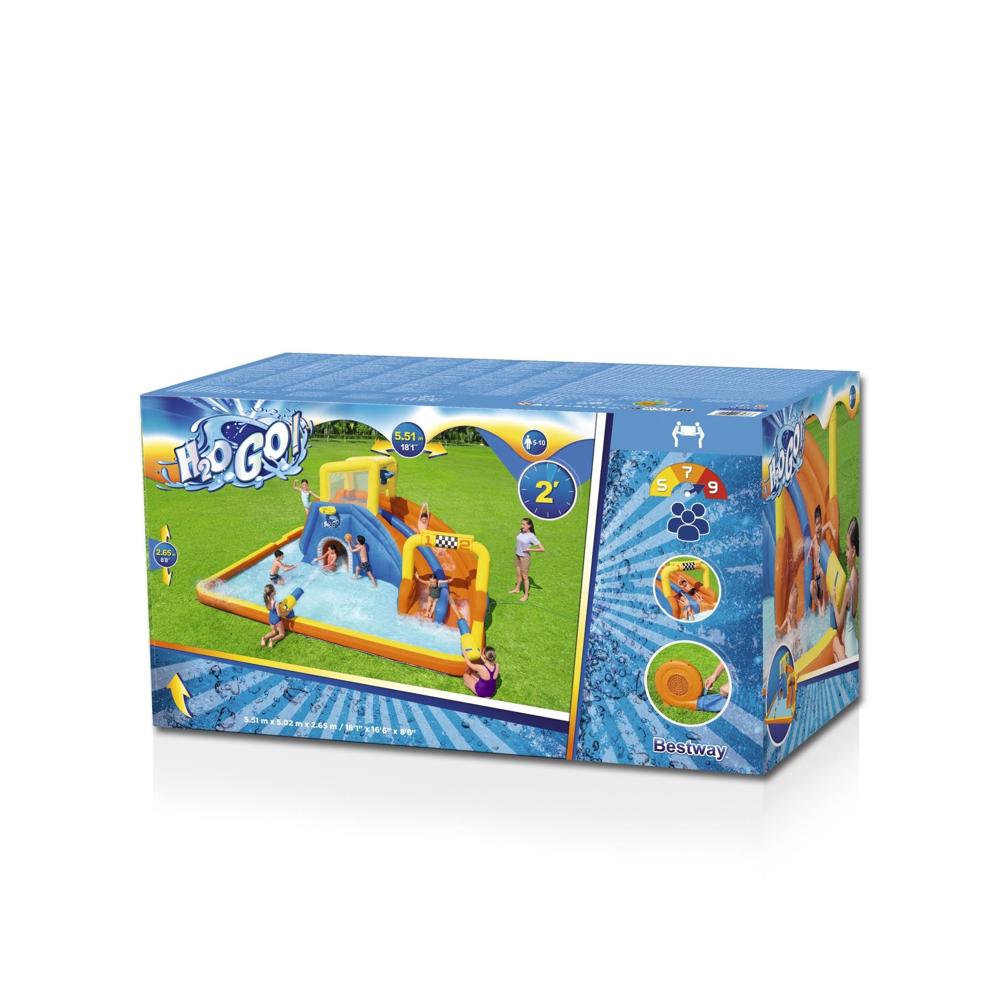 Giochi gonfiabili per bambini Parco acquatico gonfiabile Super Speedway Bestway 13