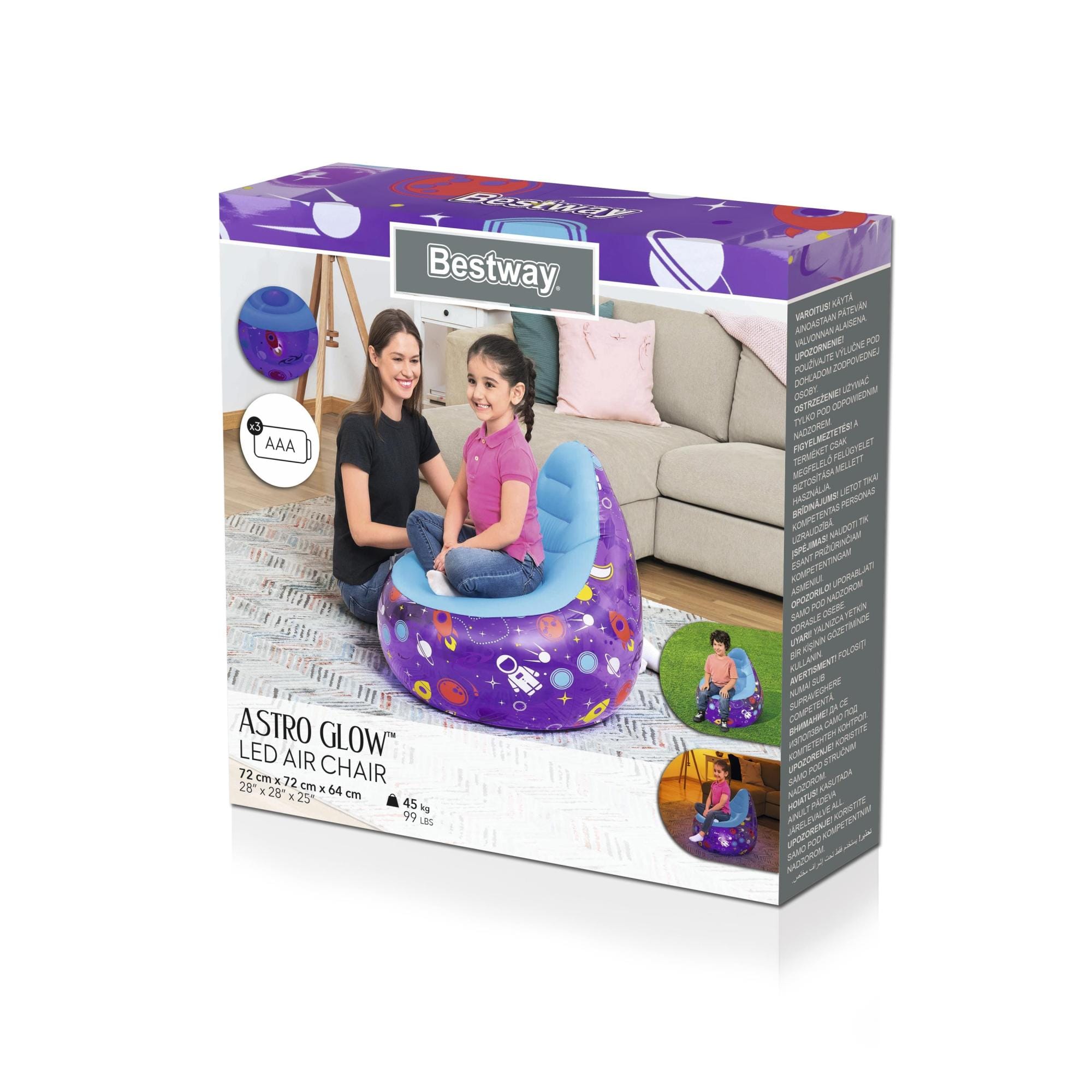 Giochi gonfiabili per bambini Poltroncina per bambini con LED Astro Glow Bestway 9