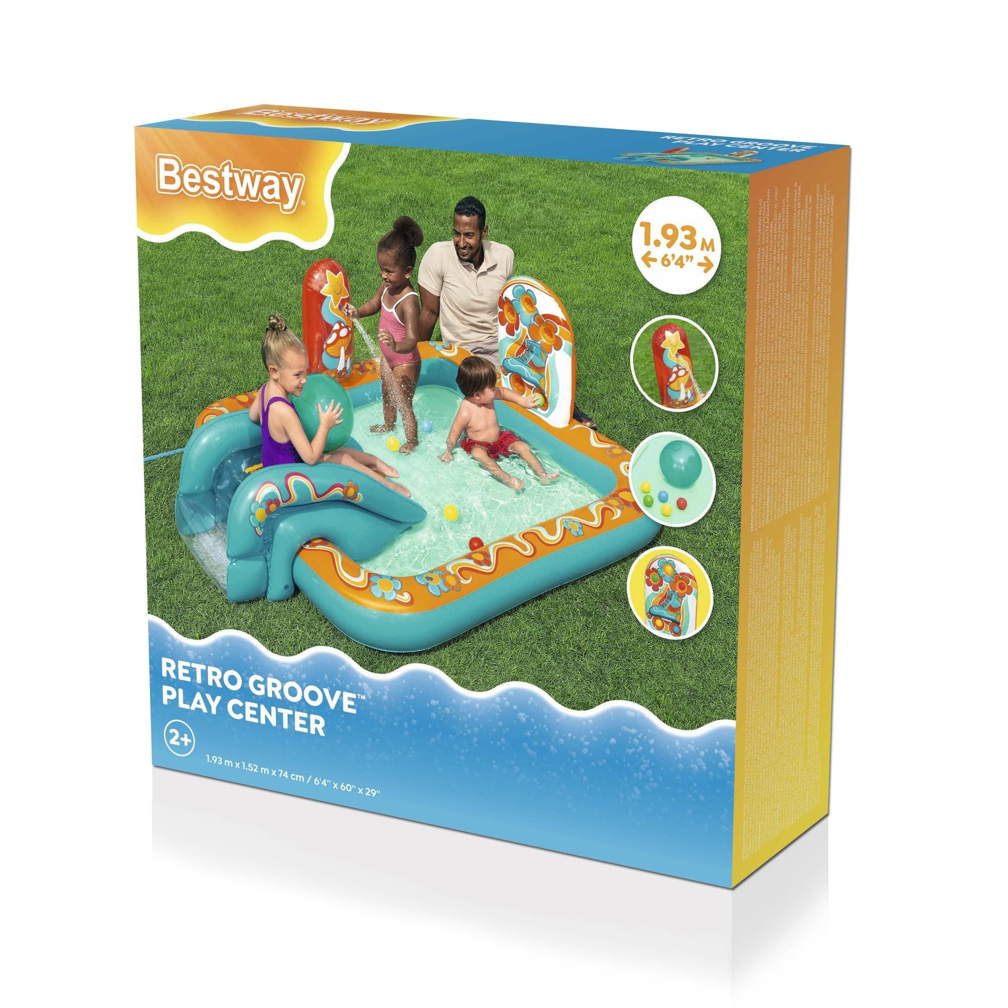 Giochi gonfiabili per bambini Playcenter gonfiabile Retro Groove per bambini Bestway 7