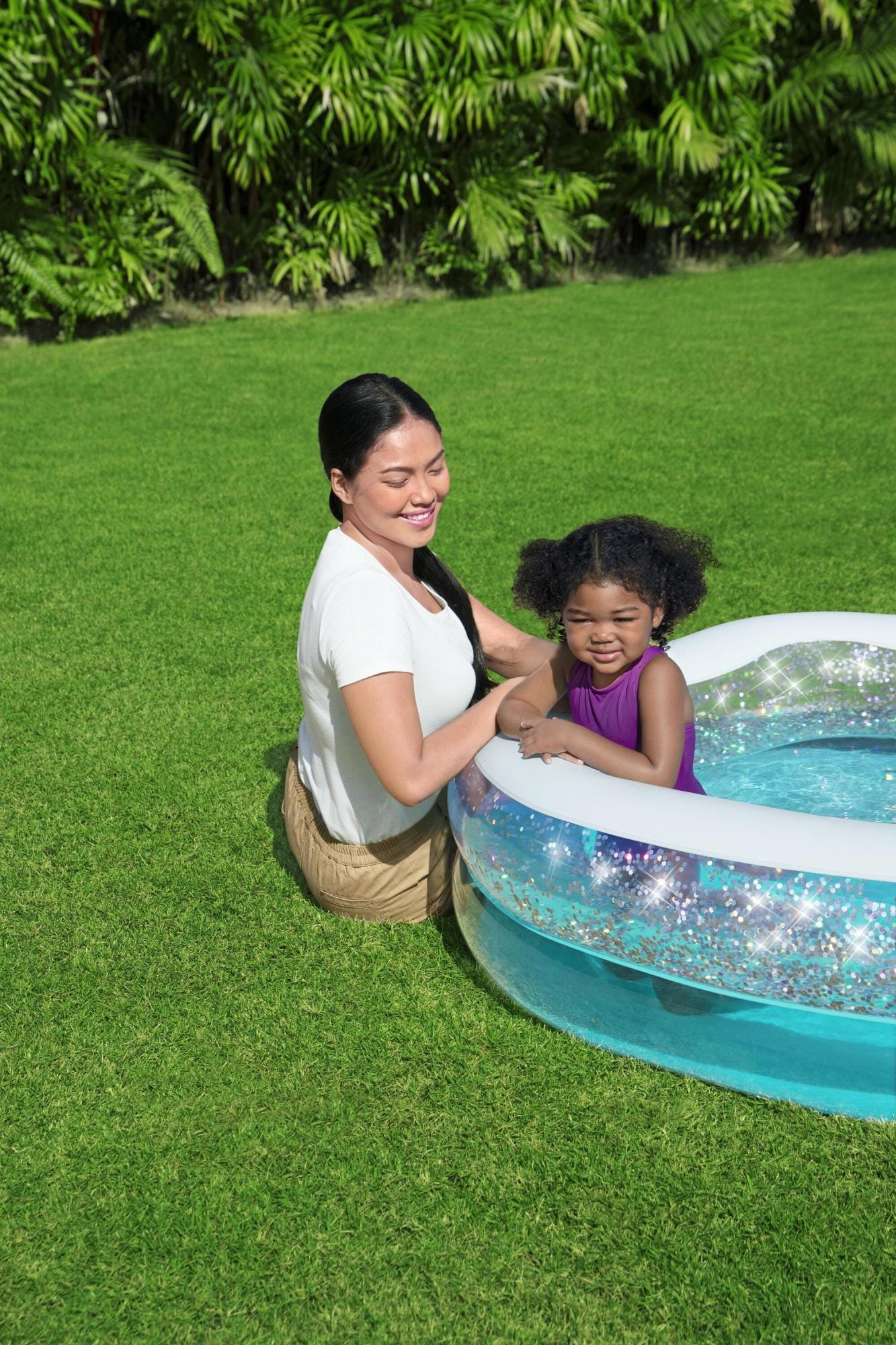 Giochi gonfiabili per bambini Piscinetta gonfiabile Sparkle Shell da 150x127x43 cm Bestway 4