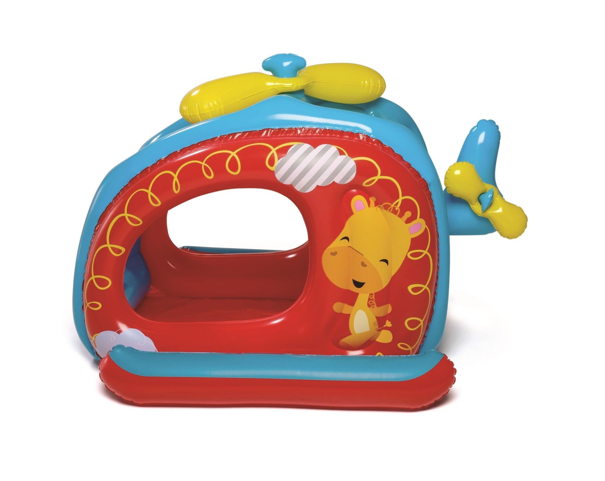 Giochi gonfiabili per bambini Playcenter gonfiabile Elicottero Fisher-Price con palline Bestway 28