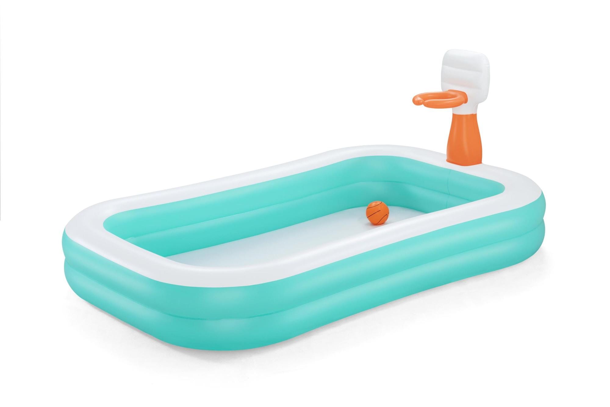 Giochi gonfiabili per bambini Piscina gonfiabile con canestro da 251x168x102 cm Bestway 1