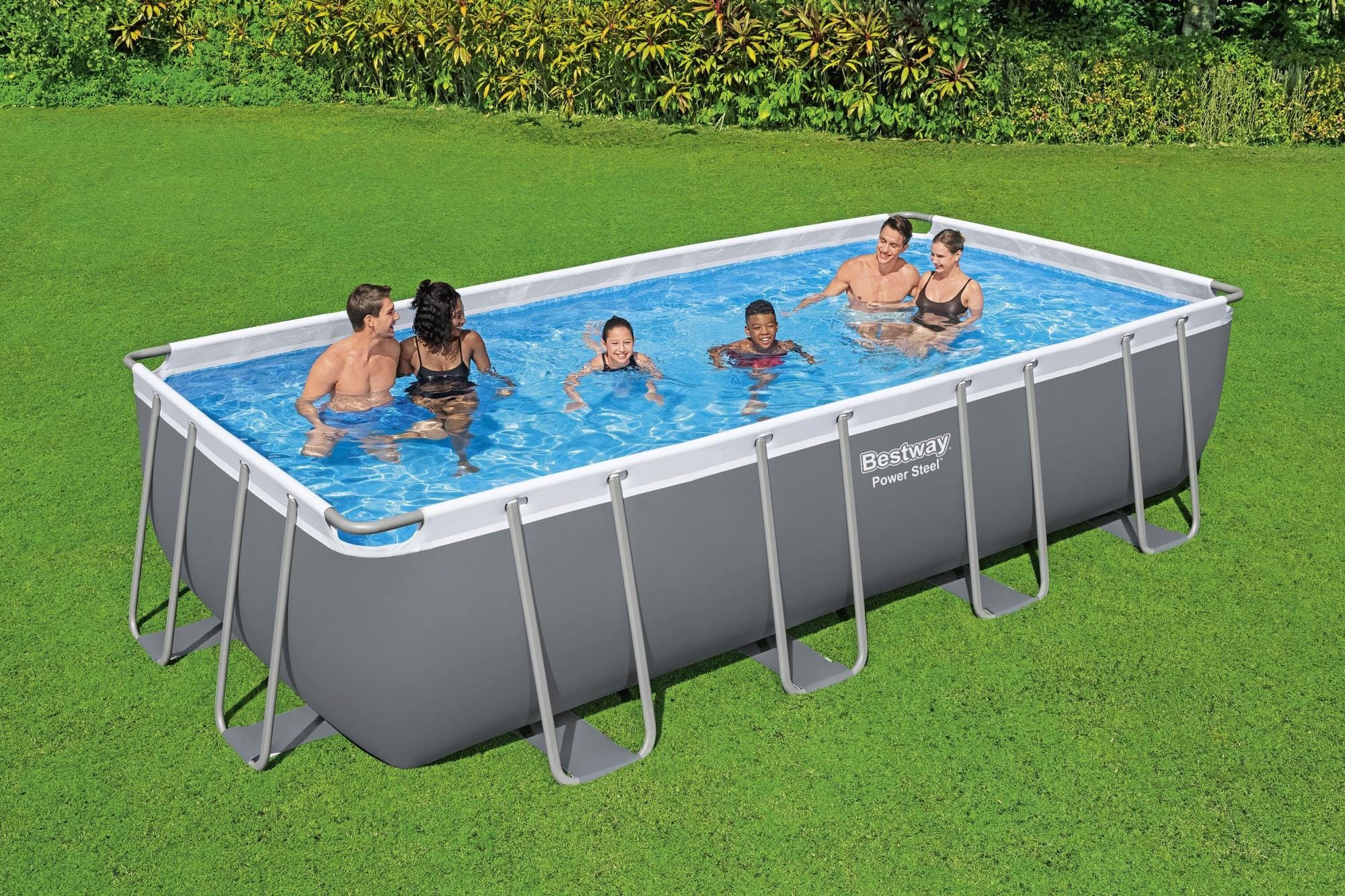 Piscine fuori terra Set piscina fuori terra grigia Power Steel da 549X274X122 cm Bestway 3
