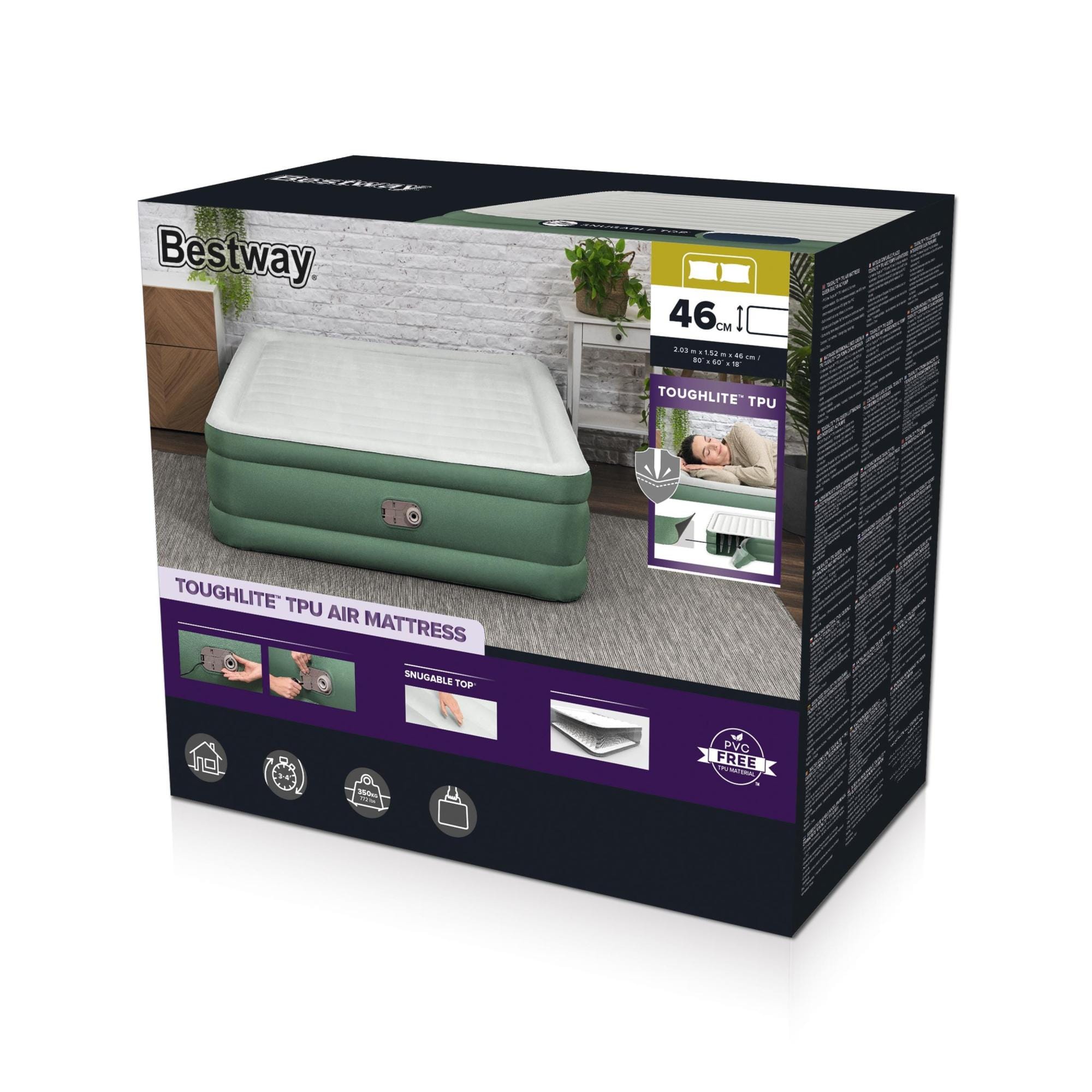 Materassi gonfiabili Materasso matrimoniale ToughLite da 203x152x46 cm Bestway 10