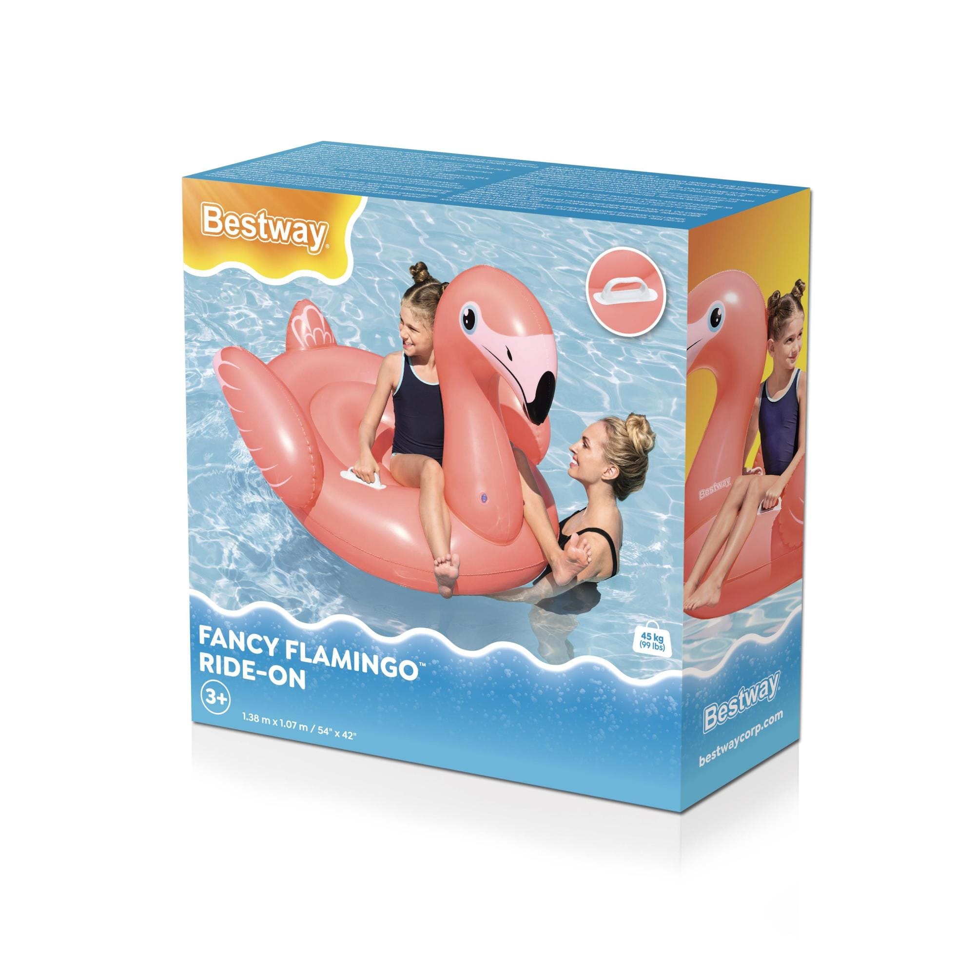 Giochi gonfiabili per bambini Cavalcabile da piscina per bambini Flamingo Bestway 6