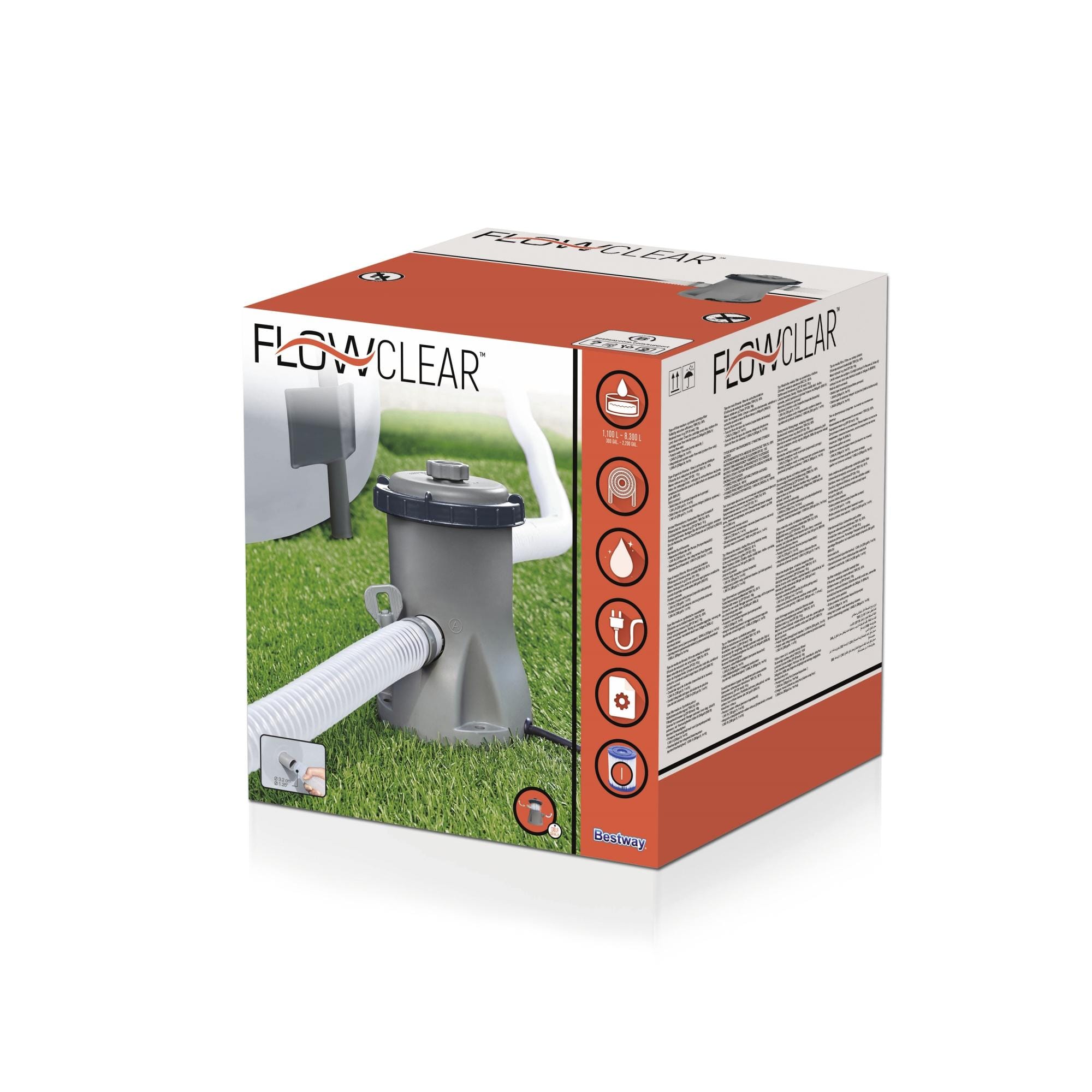 Pompe di filtraggio e Cartucce Pompa filtro a cartuccia tipo I da 1.249 L/h Bestway 5