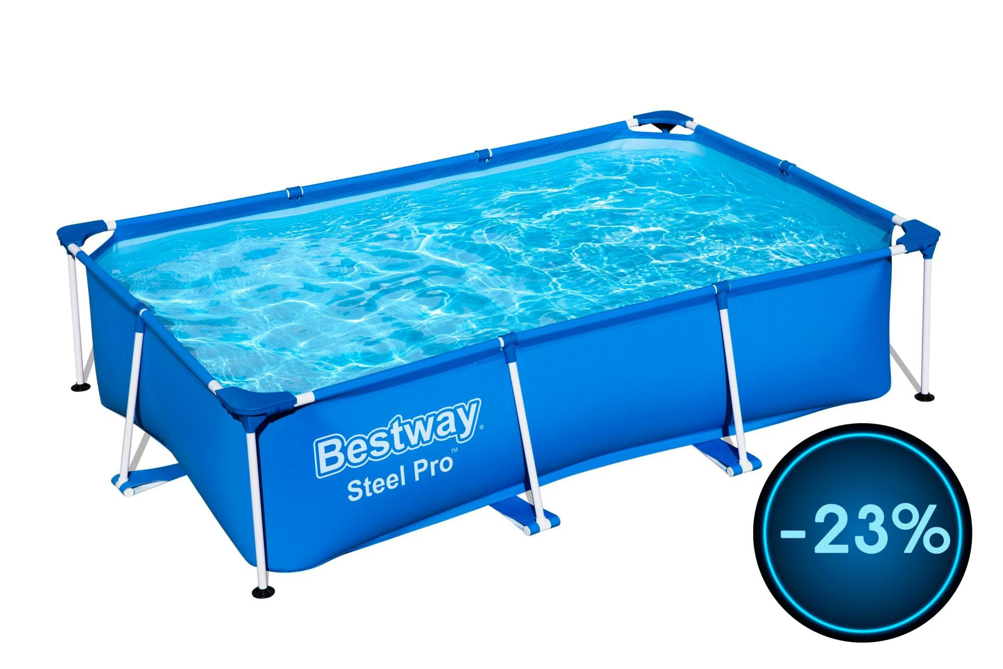 Piscine fuori terra Piscina base struttura e liner rettangolare Steel Pro da 259x170x61 cm blu Bestway 1