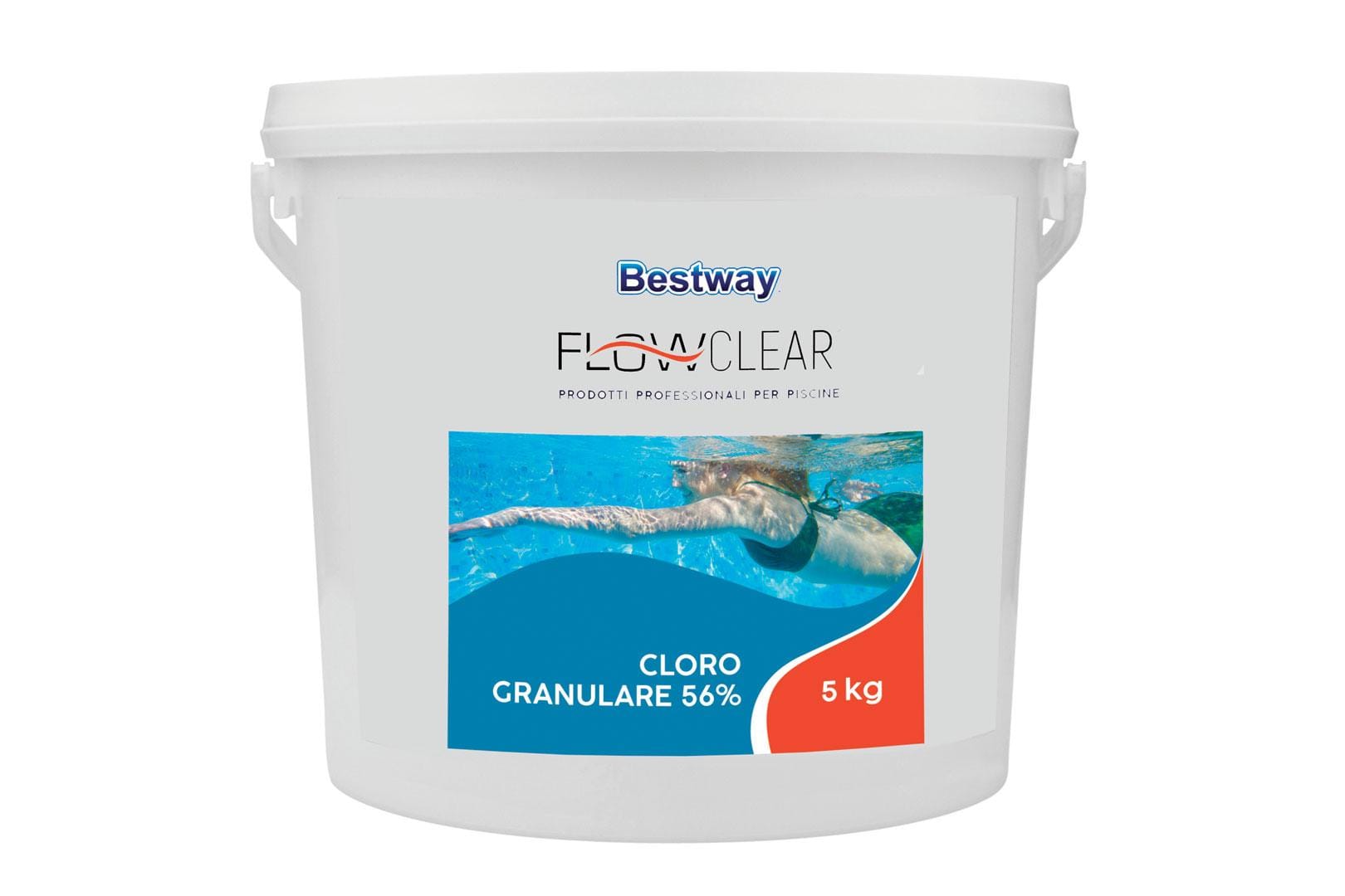 Trattamento chimico dell'acqua Cloro granulare 56% da 5 Kg Bestway 1