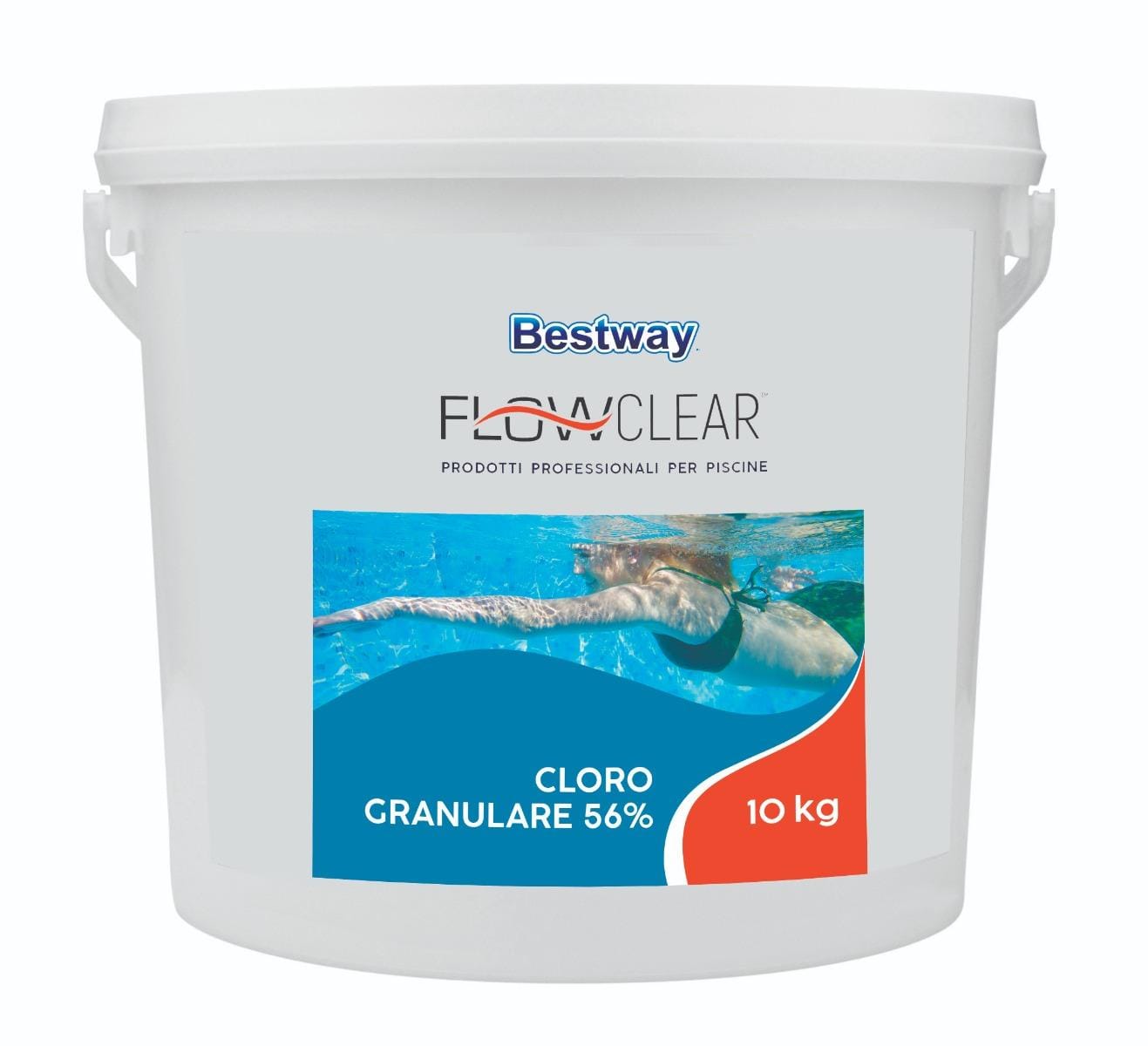 Trattamento chimico dell'acqua Cloro granulare 56% da 10 Kg Bestway 1