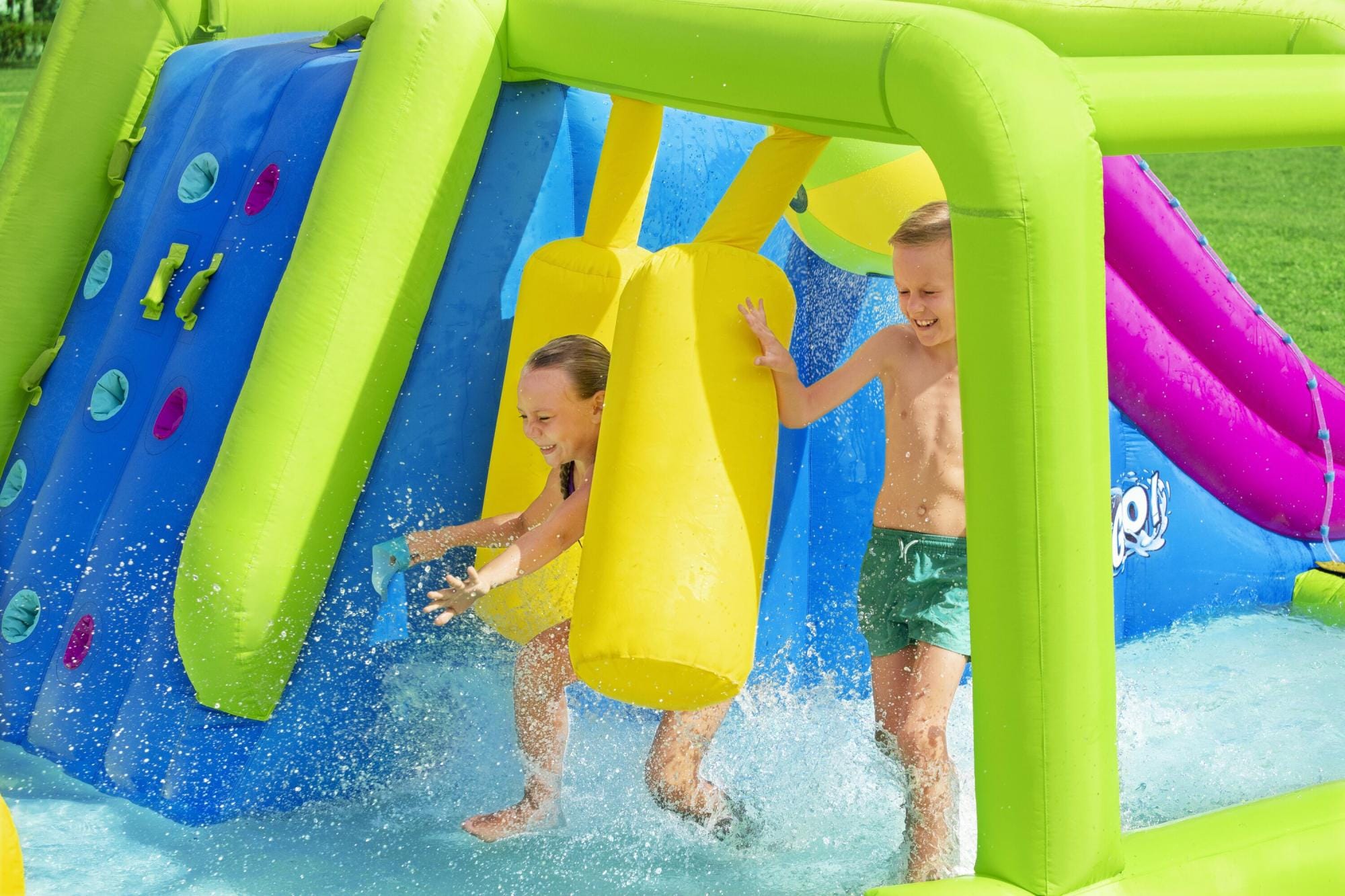 Giochi gonfiabili per bambini Parco acquatico gonfiabile Splash Course Bestway 4