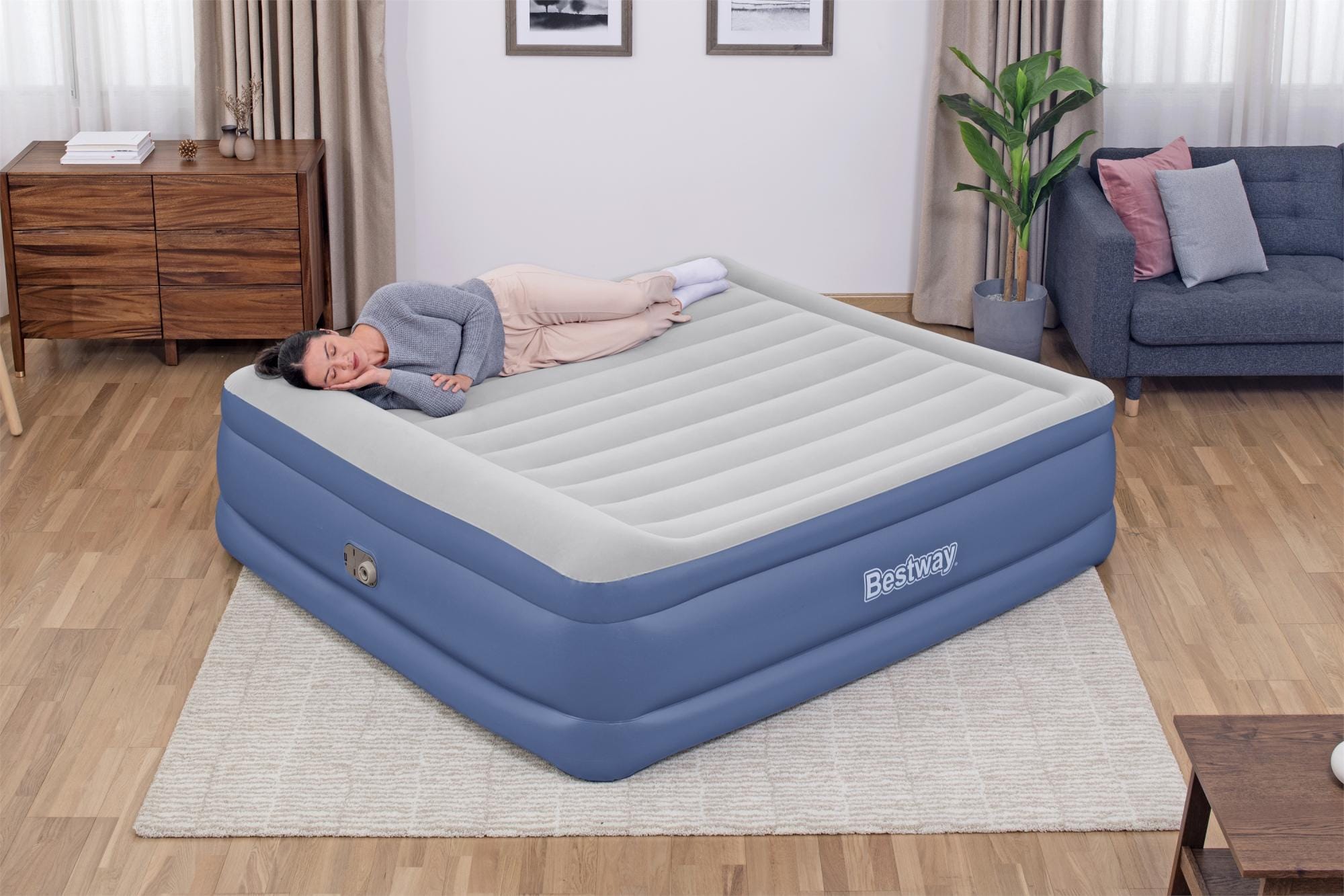 Materassi gonfiabili Materasso gonfiabile matrimoniale (king size) da 203x193x56 cm in Tritech Bestway 1