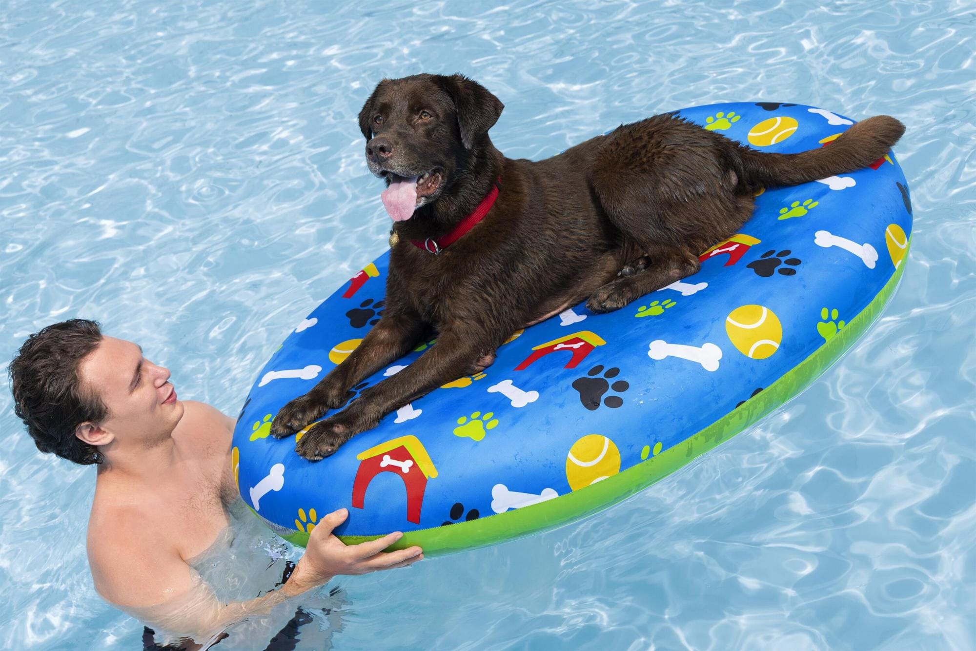 Giochi d'acqua per cani Materassino gonfiabile per cani Fetchin' Fun Bestway 1